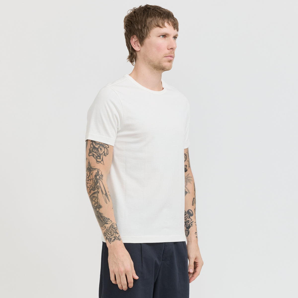 215 Loopwheeled Classic Fit T-Shirt White