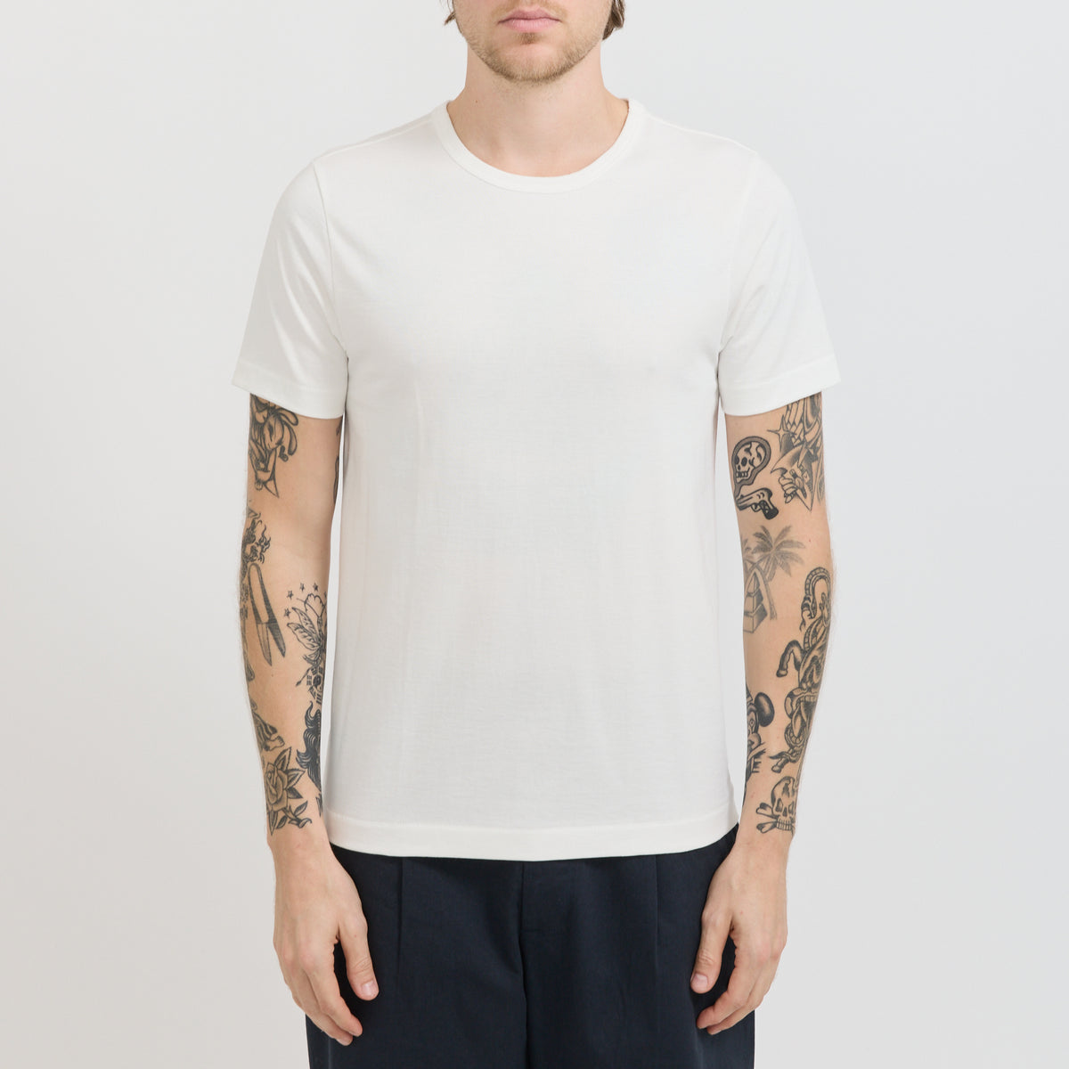 215 Loopwheeled Classic Fit T-Shirt White