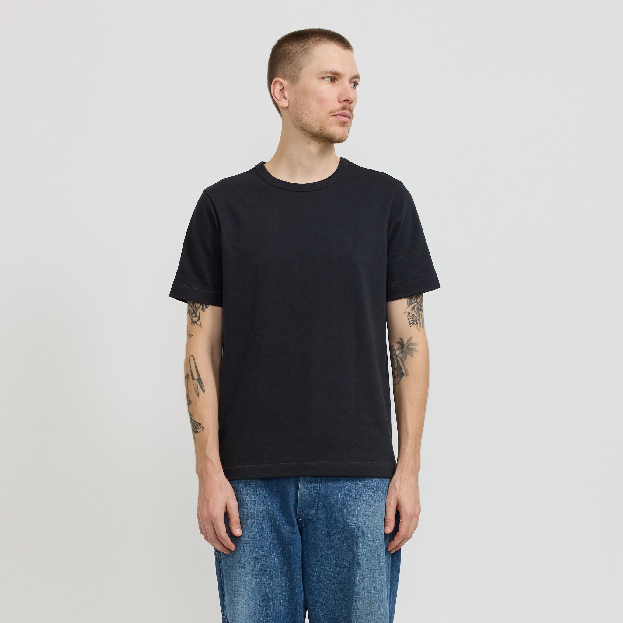 2S14 Loopwheeled Relaxed Fit Heavyweight T-Shirt Charcoal