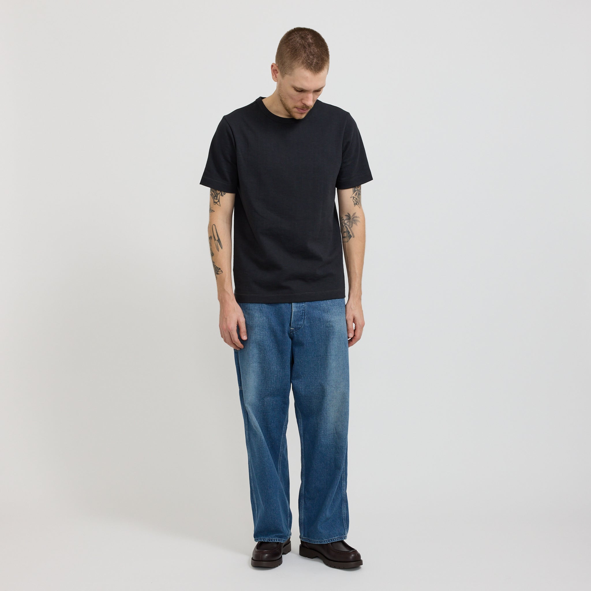 2S14 Loopwheeled Relaxed Fit Heavyweight T-Shirt Charcoal