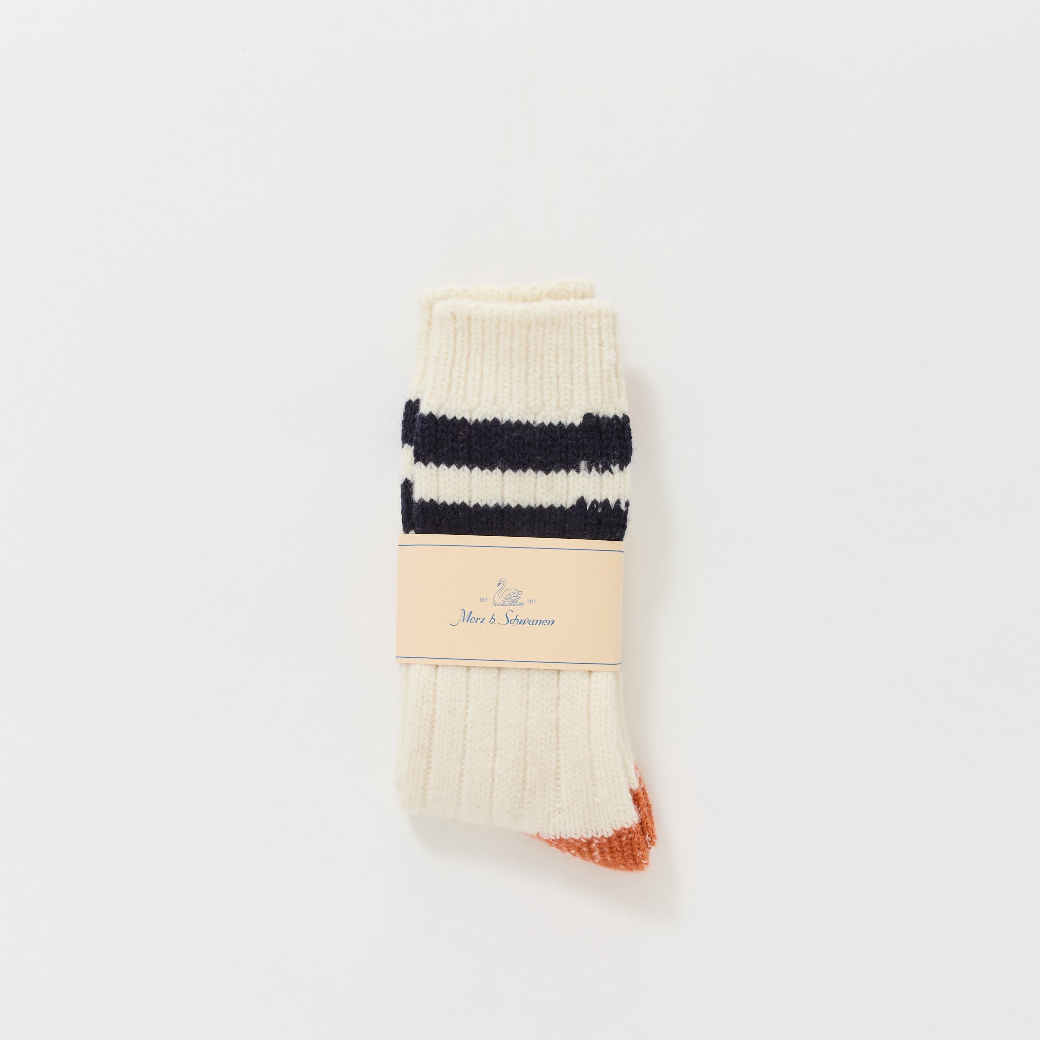 Extra-Fine Merino Wool Socks Nature/Ink