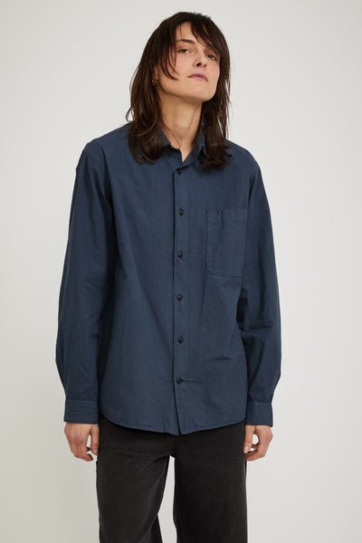 Merz B Schwanen | GOOD BASICS | Women's Relaxed Fit Shirt Denim Blue | Maplestore