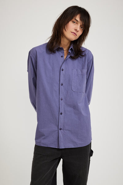 Merz B Schwanen | GOOD BASICS | Women's Relaxed Fit Shirt Purple Blue | Maplestore