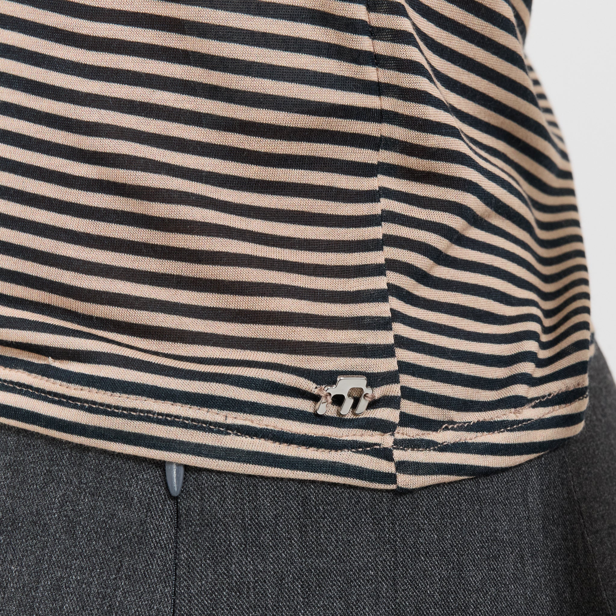 Miaou | Amelia Top Nude/Black Stripe | Maplestore