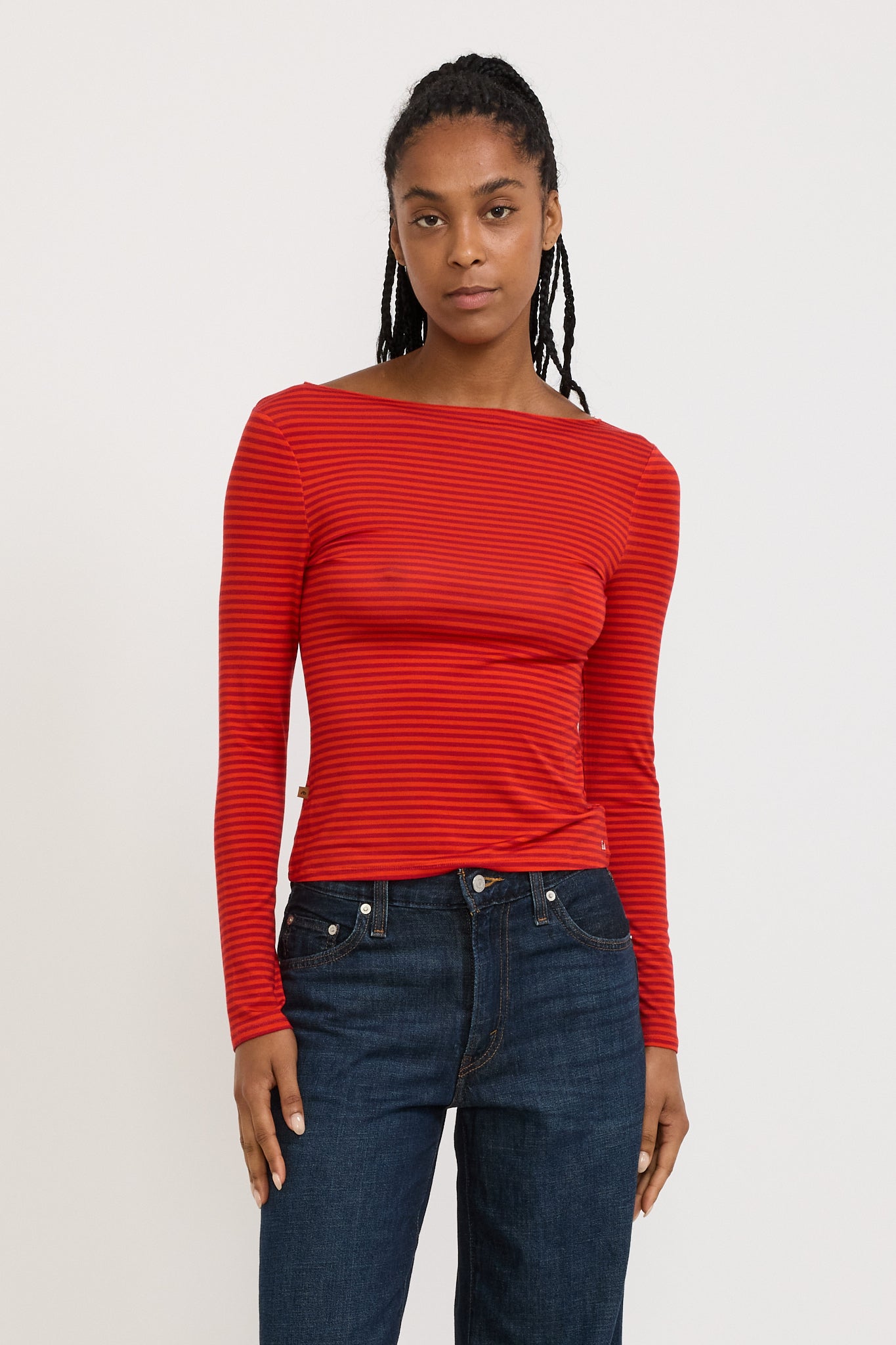 Amelia Top Red Stripe