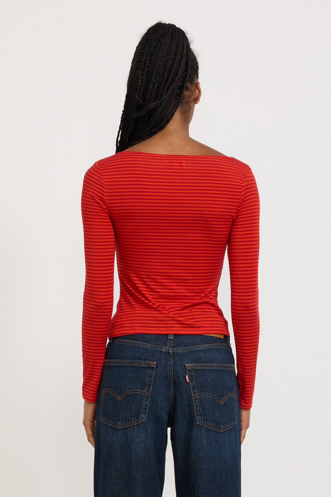 Amelia Top Red Stripe