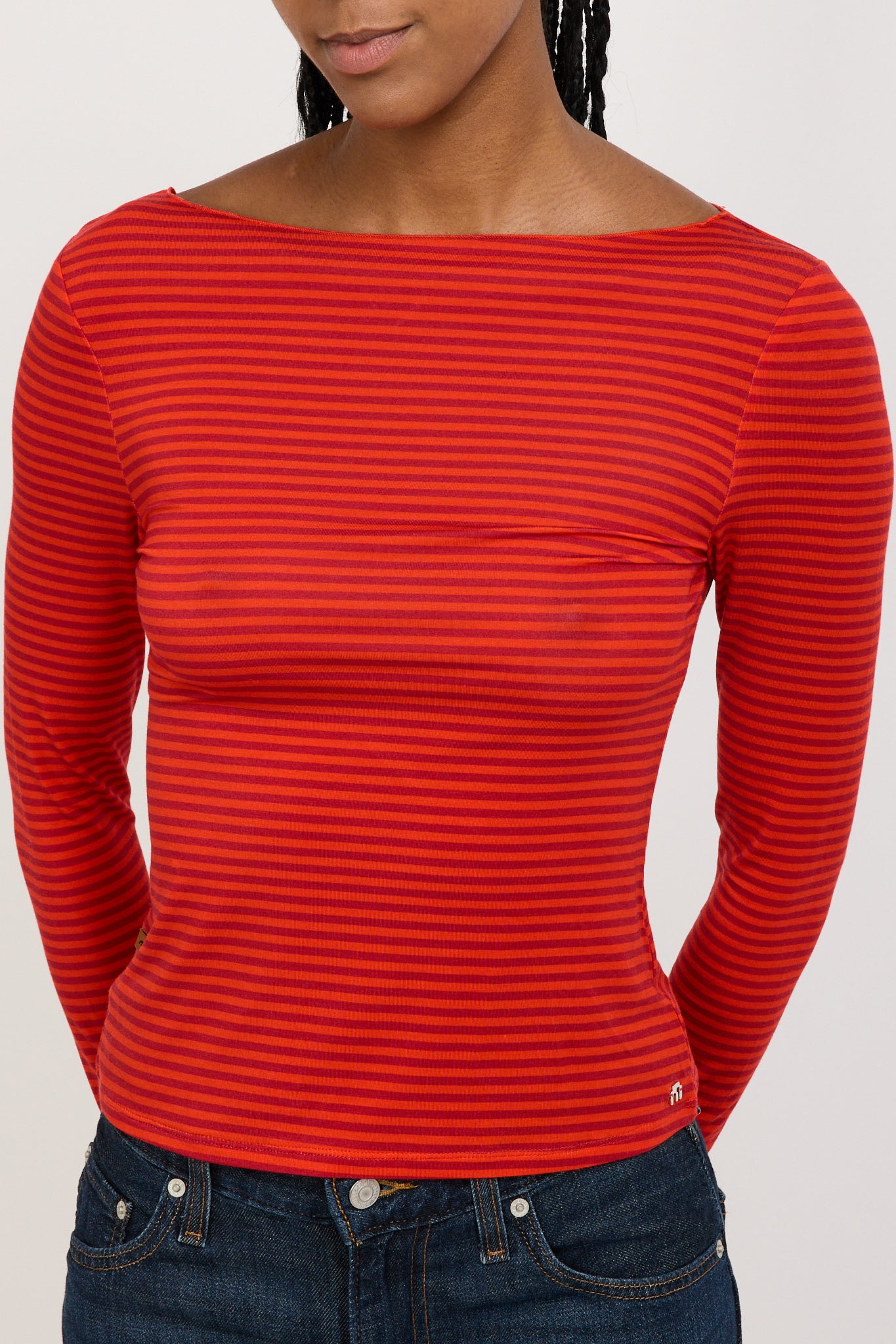 Amelia Top Red Stripe