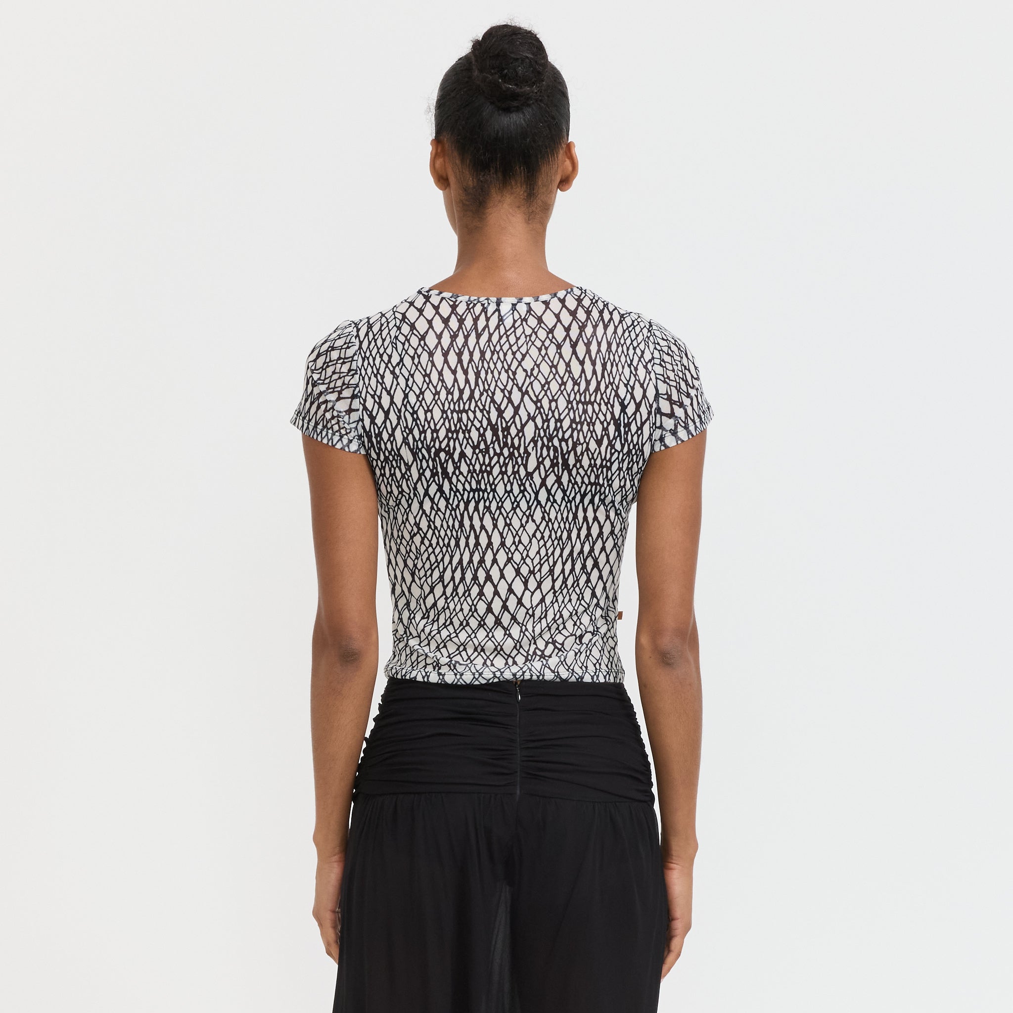 Miaou | Mini Tee Black Lattice | Maplestore