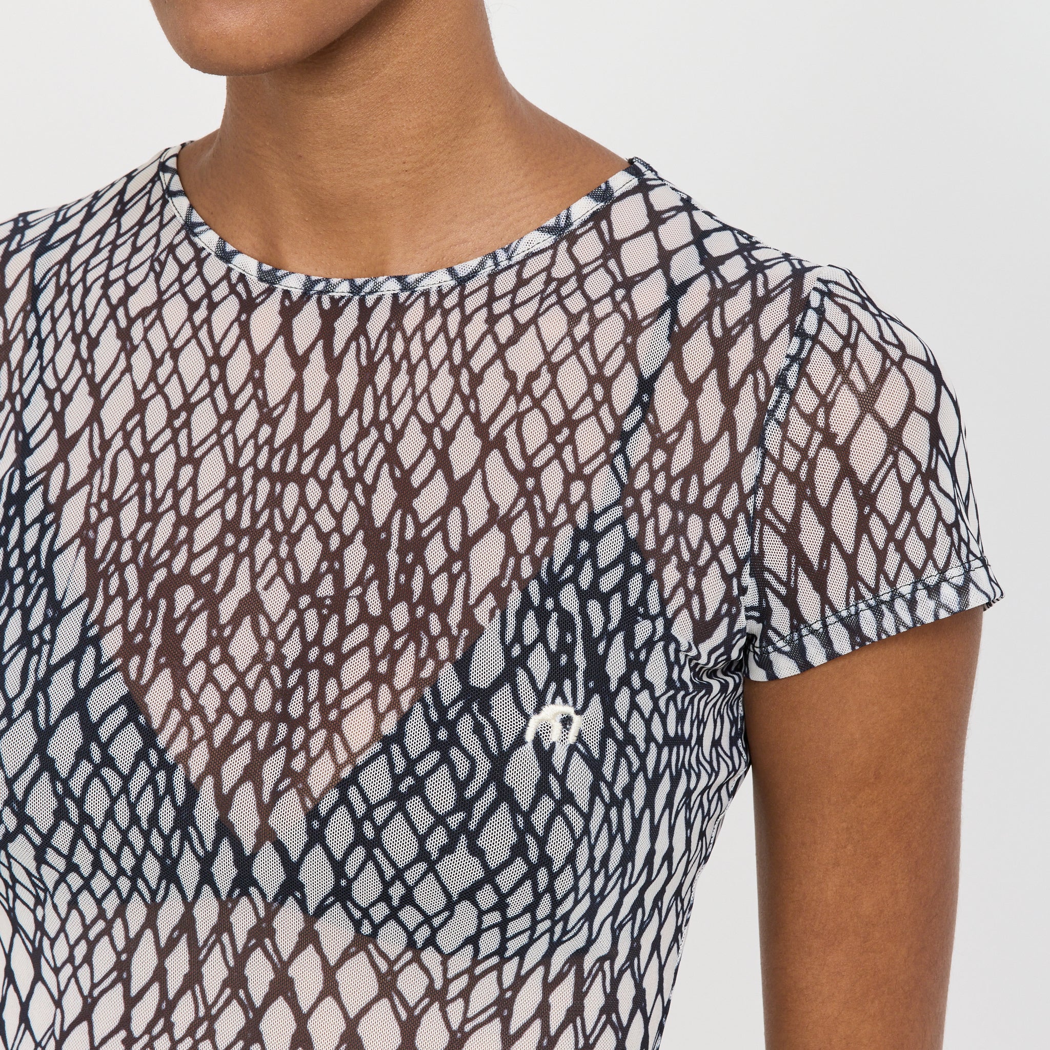 Miaou | Mini Tee Black Lattice | Maplestore