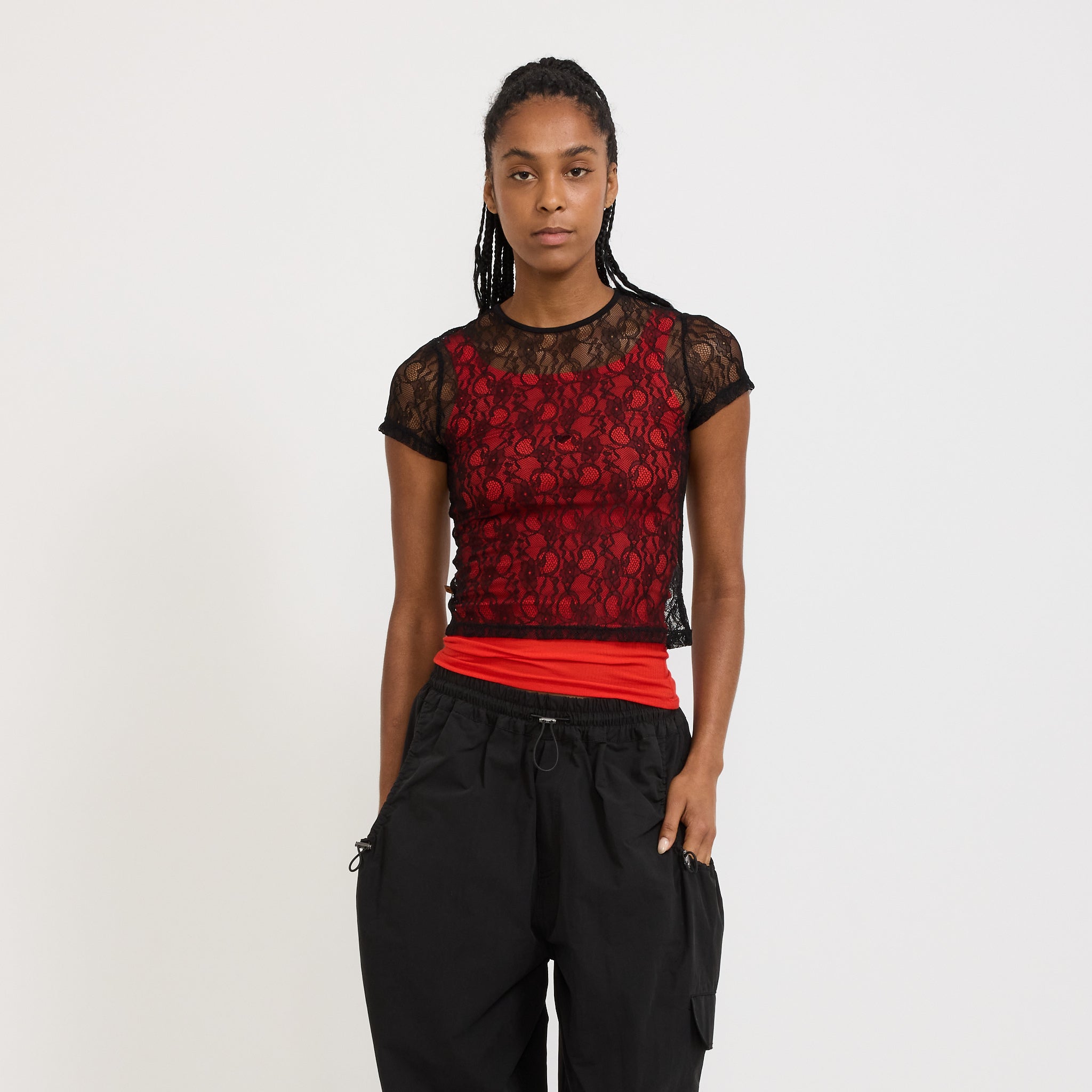 Mini Tee Black Lace