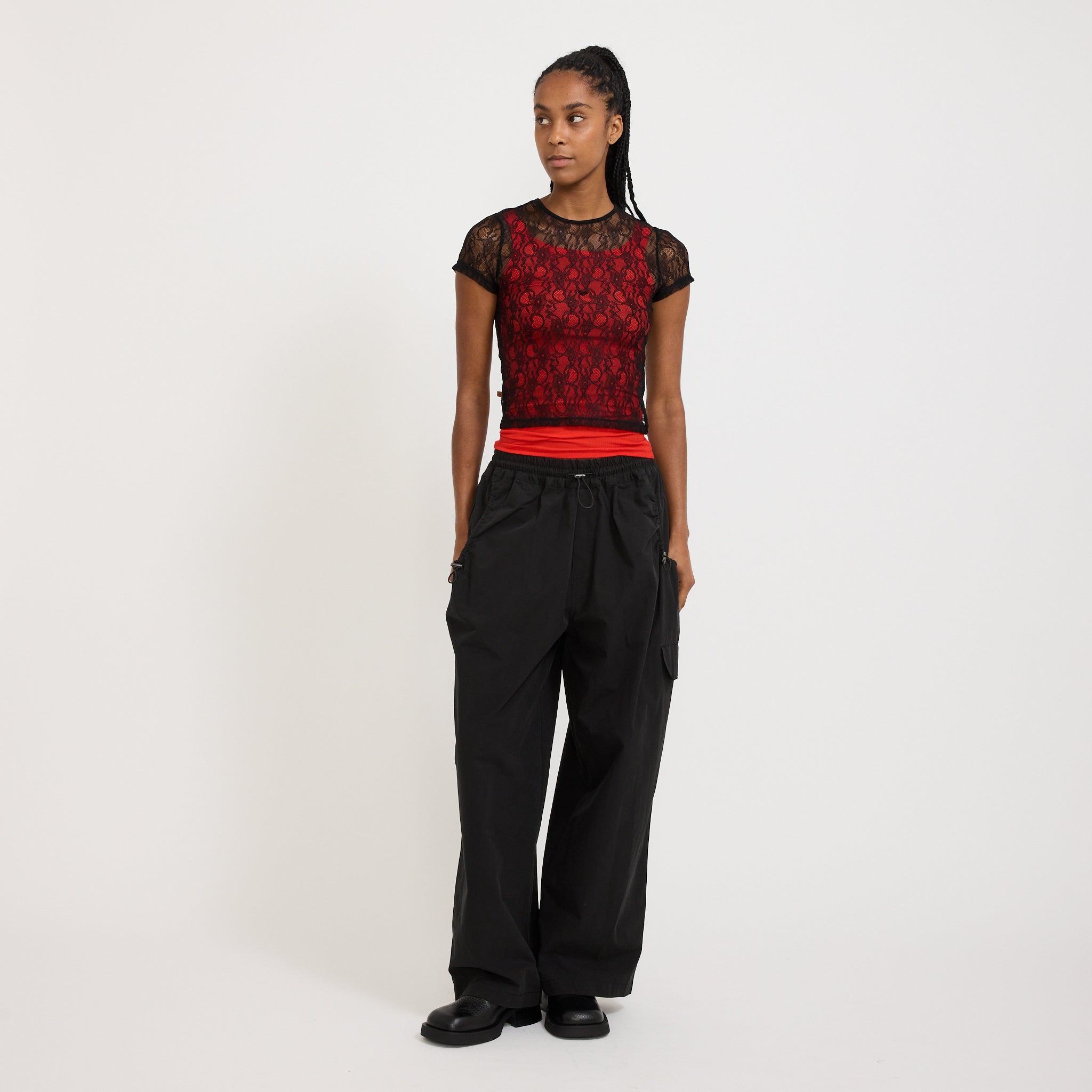 Mini Tee Black Lace