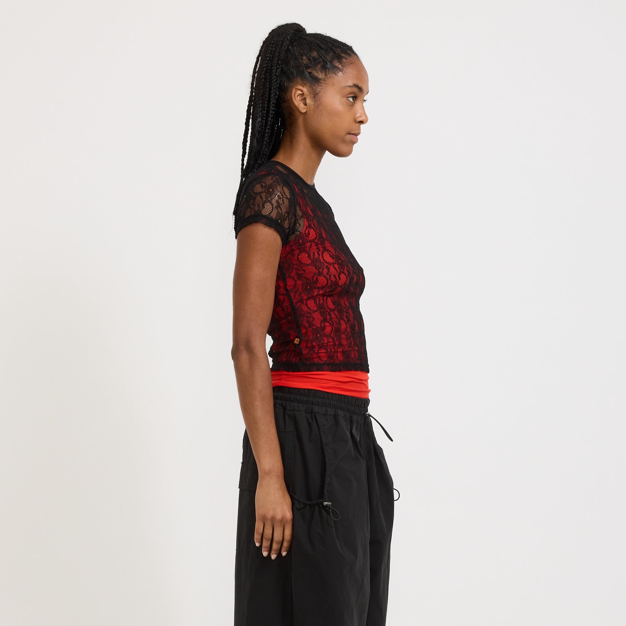 Mini Tee Black Lace