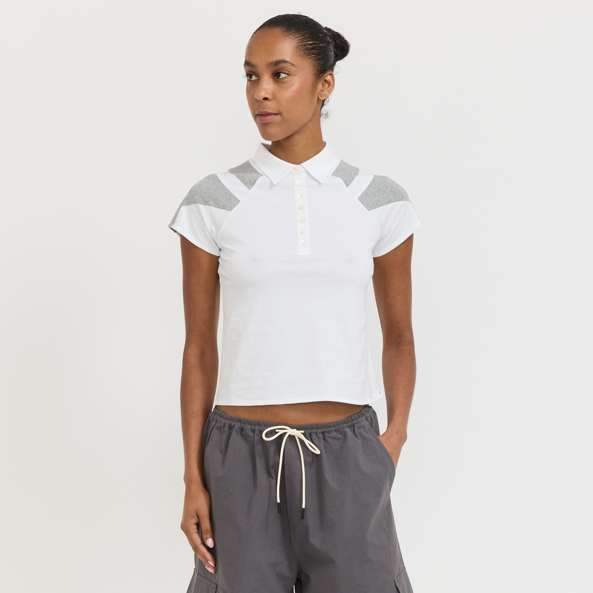 Paige Polo Tee White