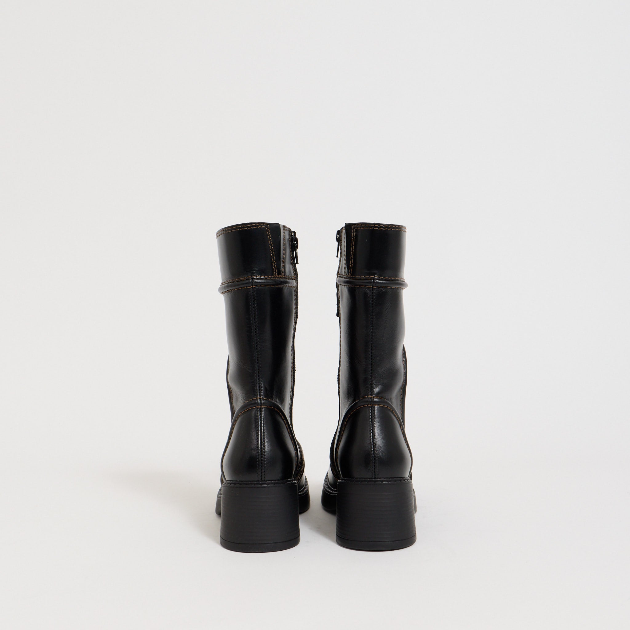 Malene Black/Brown Ankle Boots