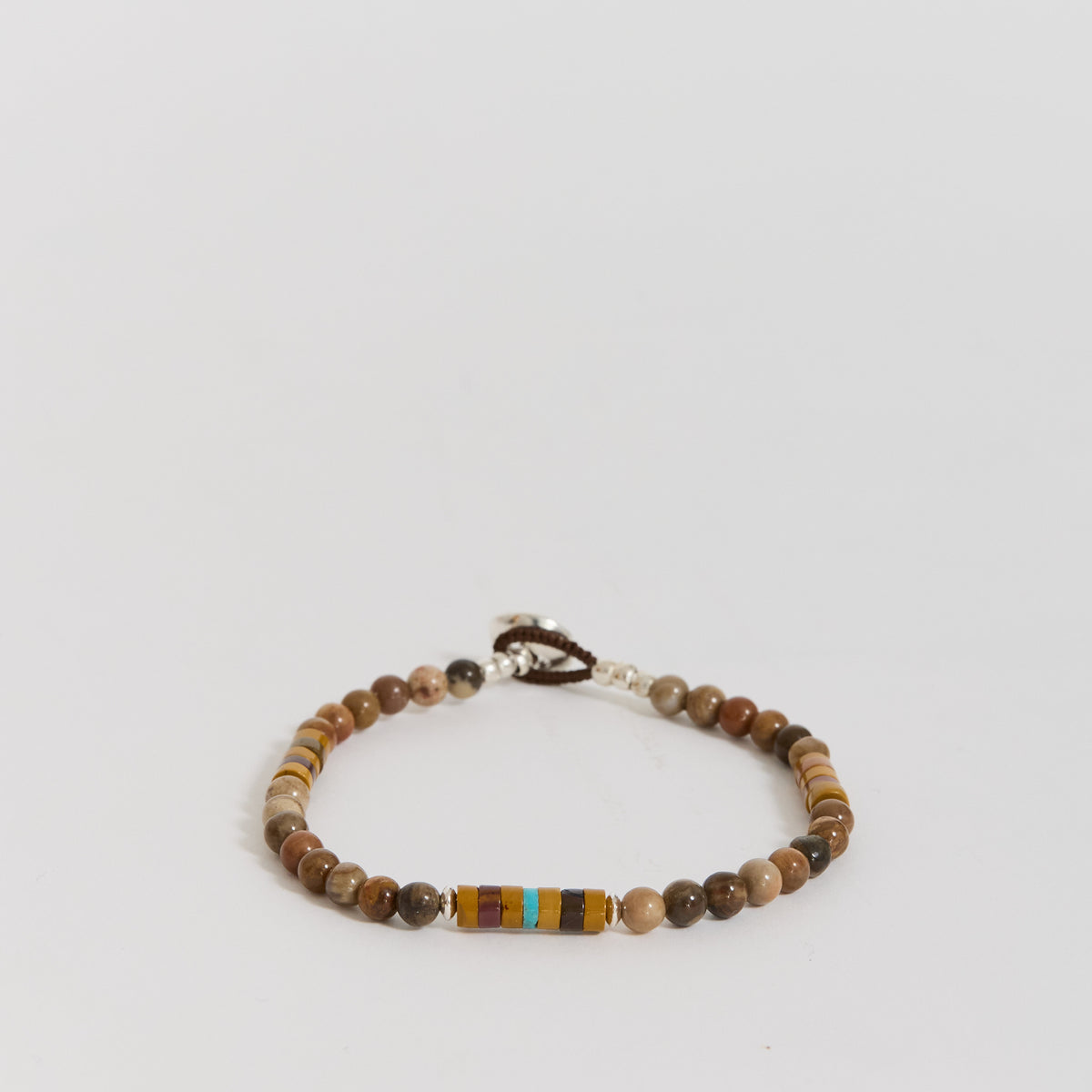 4mm Stone Bracelet Petrified Wood