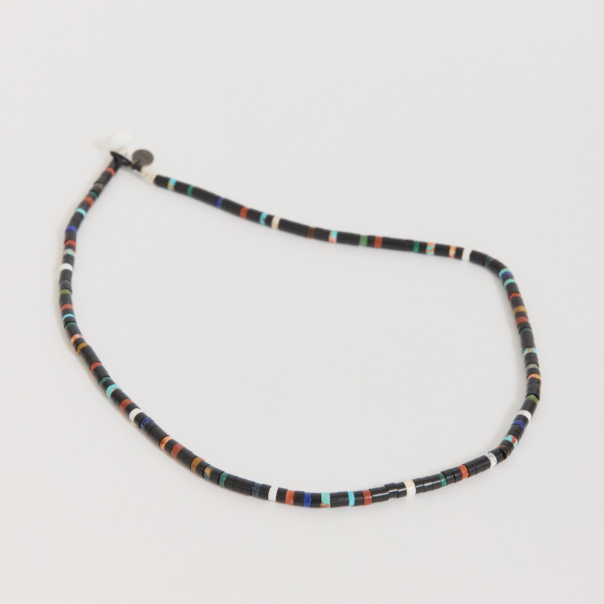 Heishi Beads Necklace Jet Multi