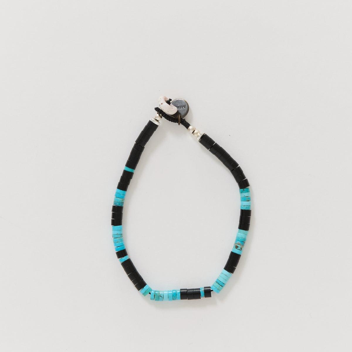 Heishi Beads Bracelet Jet/Turquoise