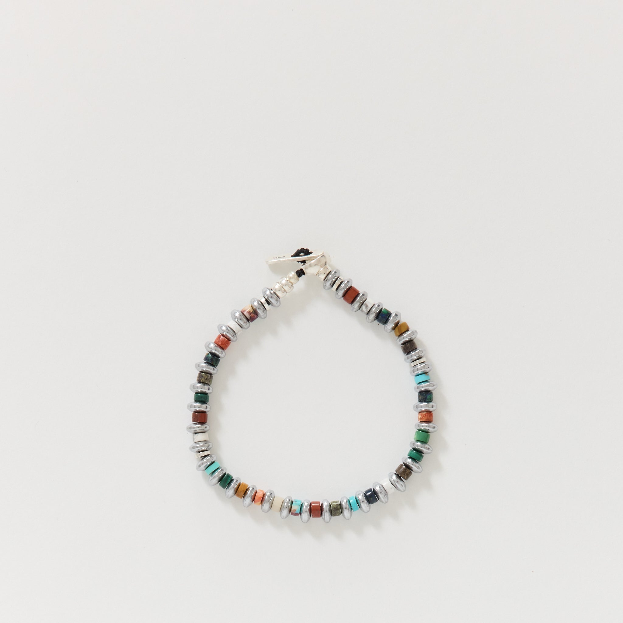 Hematite Roundel Bracelet Multi