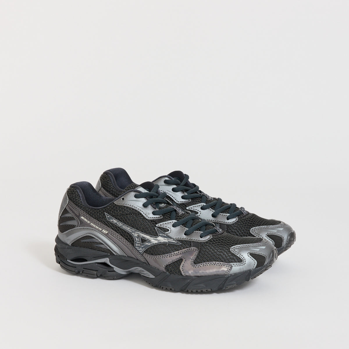 Mizuno Wave Rider 10 Black Sand/Black Sand/Metallic Grey Maplestore