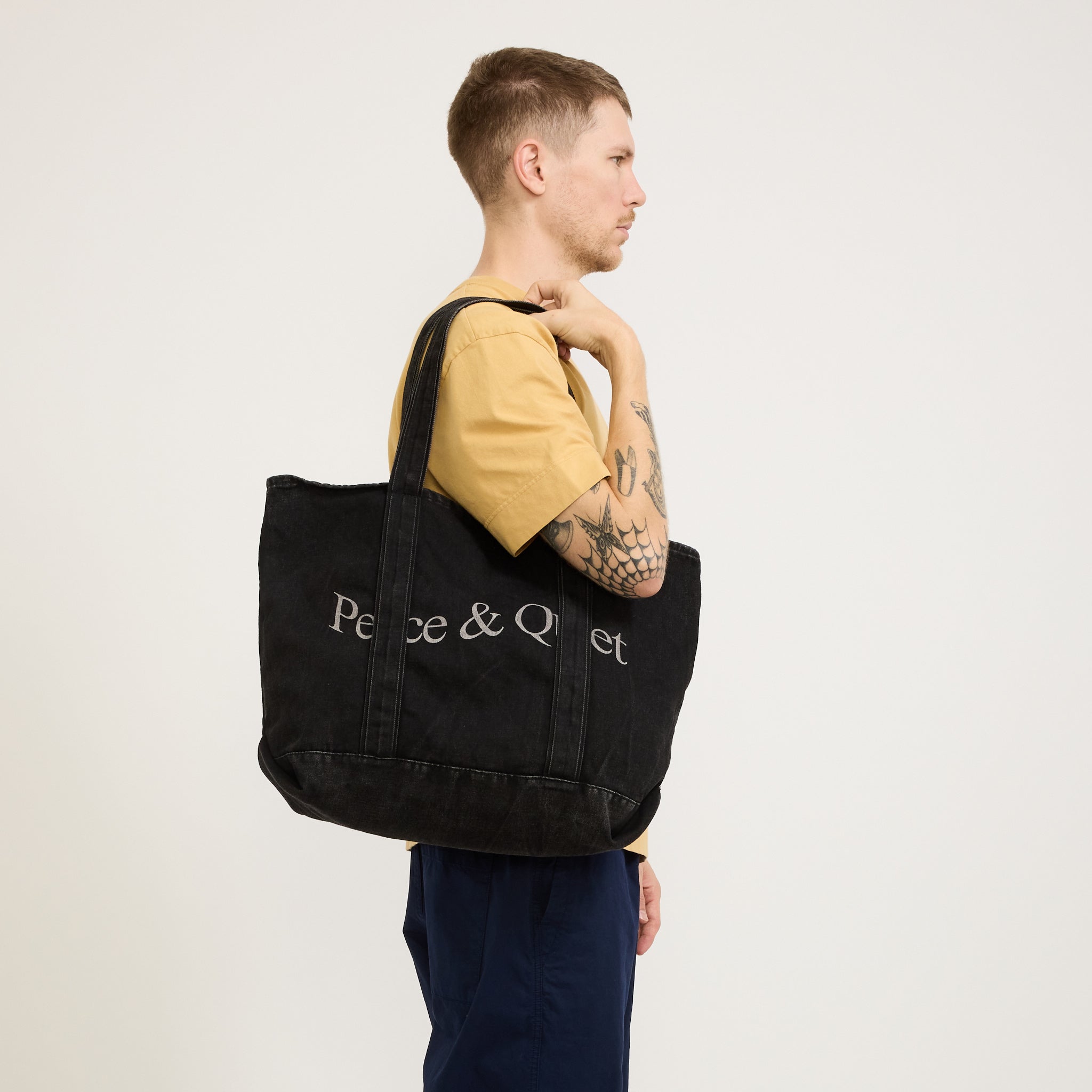 Wordmark Denim Boat Tote