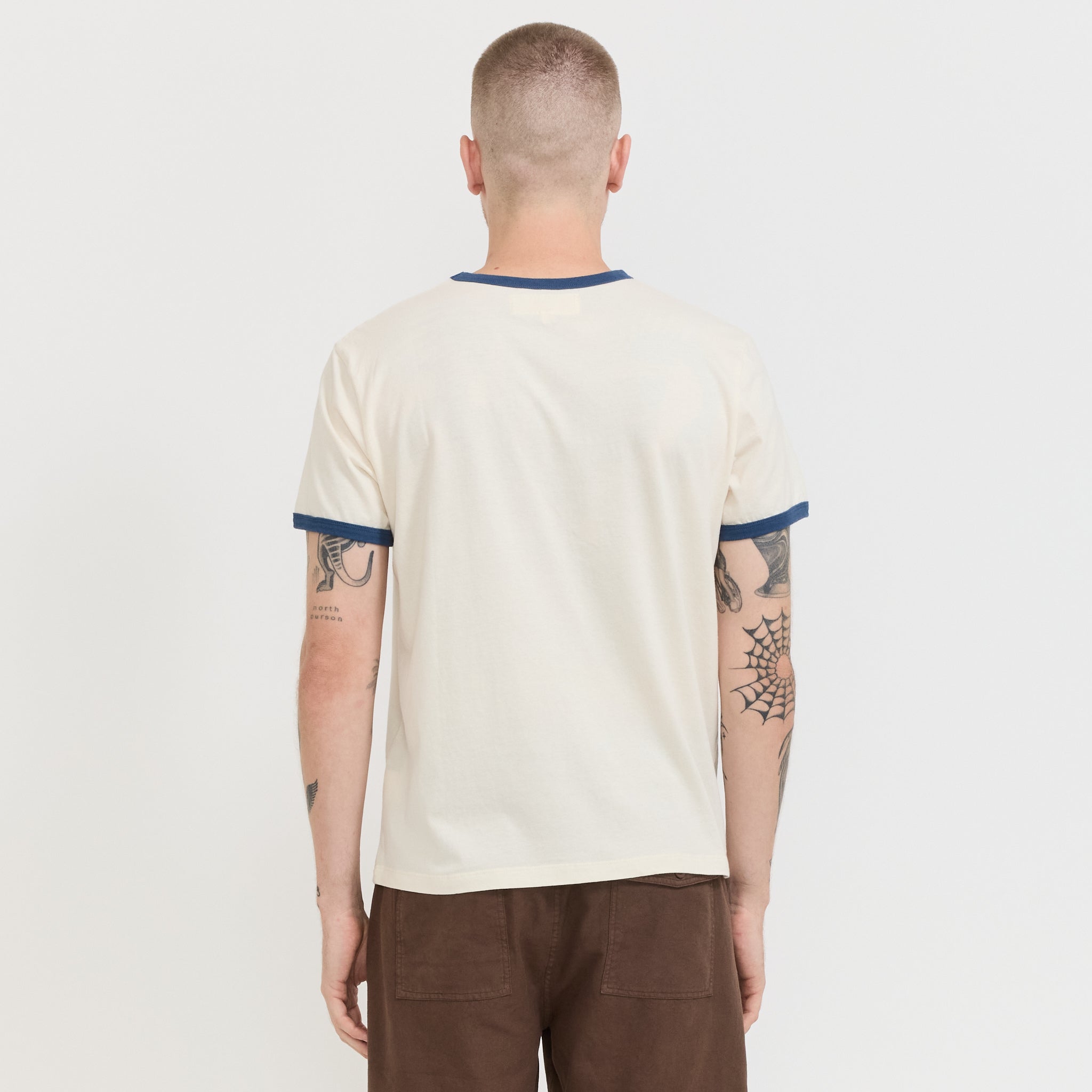 Dolphins Ringer Tee Natural/Navy