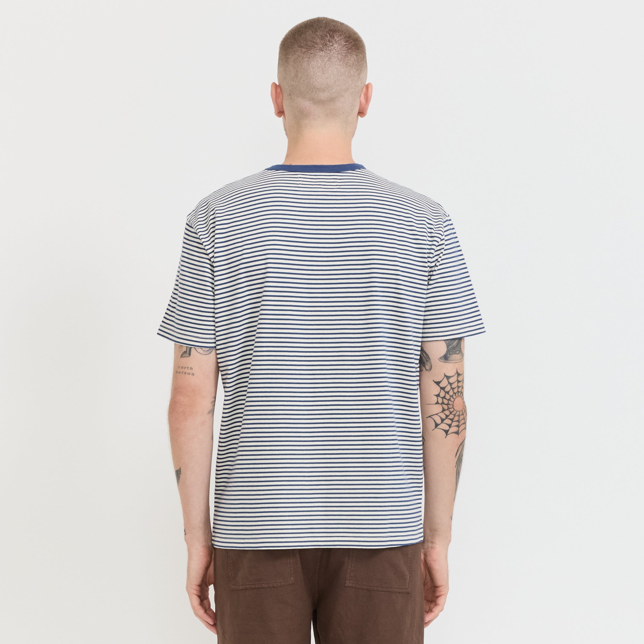 Striped Heavy Tee Natural/Indigo