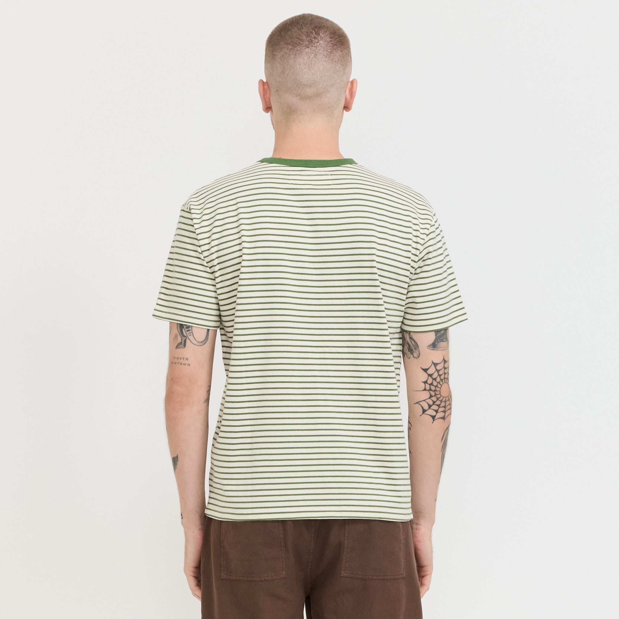 Striped Heavy Tee Natural/Green