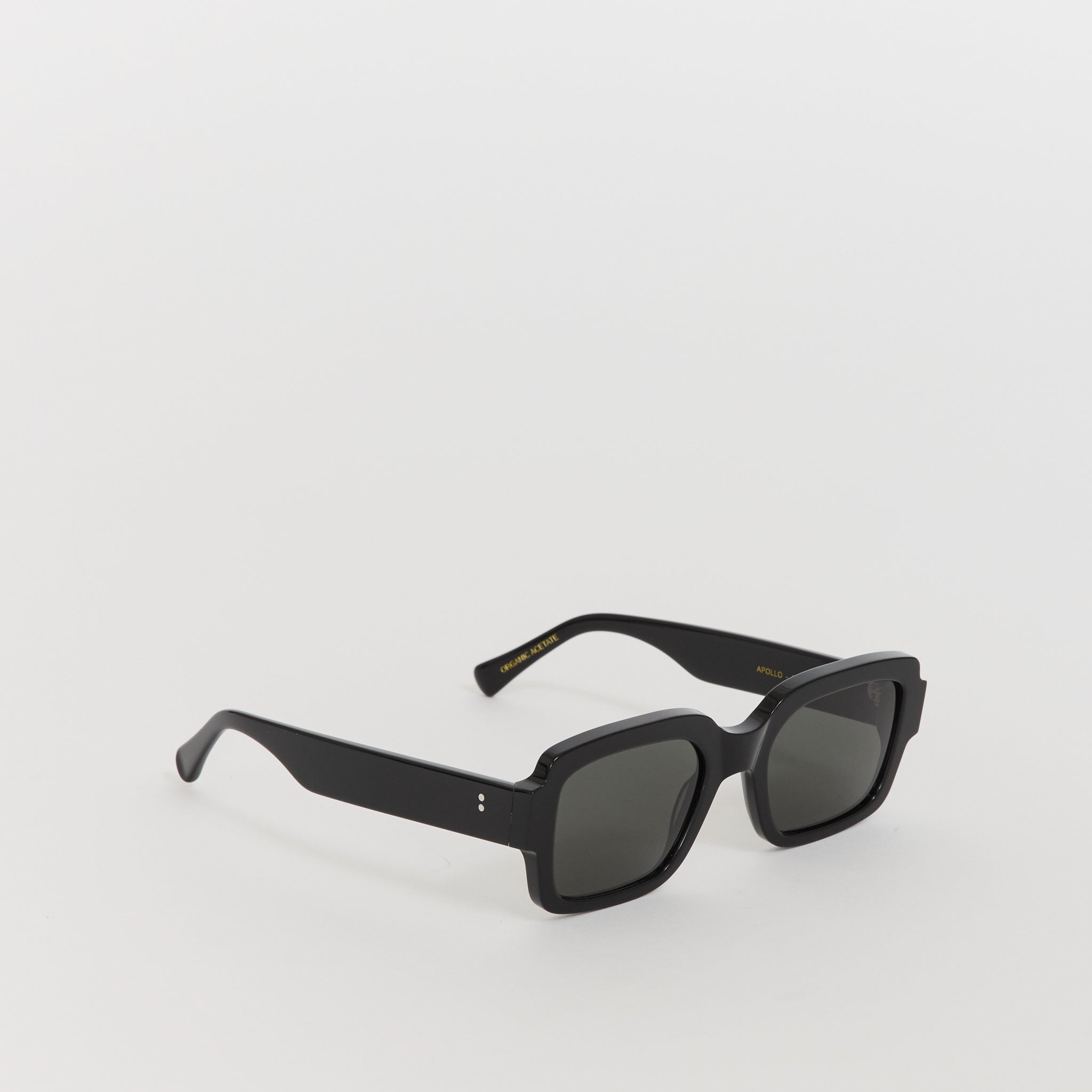 Monokel Eyewear Apollo Black | Green Solid Lens | Maplestore