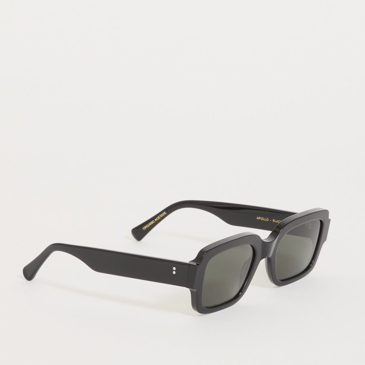 Monokel Eyewear | Apollo Black | Green Solid Lens | Maplestore