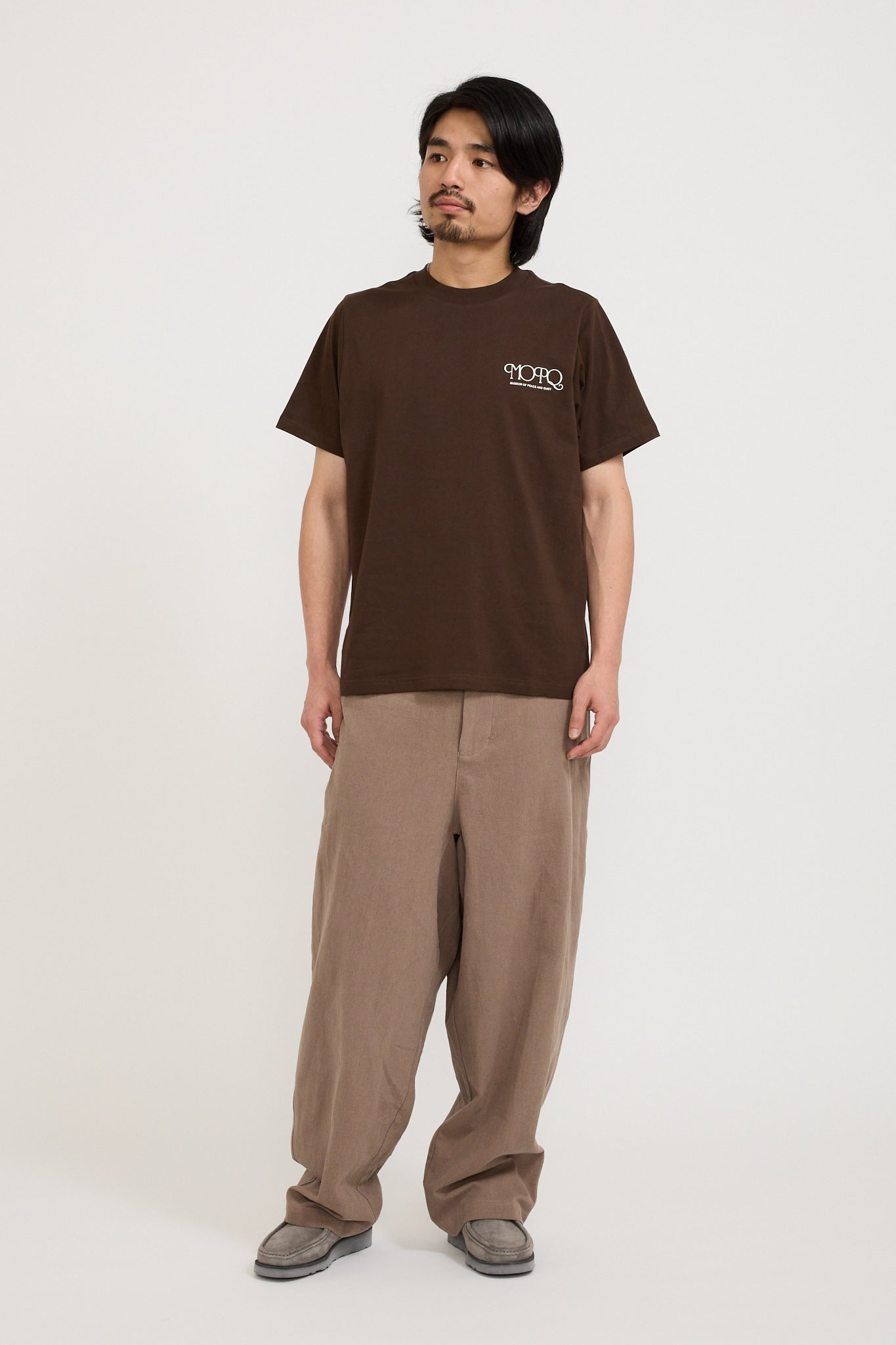 Museum of Peace & Quiet | Free Hand T-Shirt Brown | Maplestore