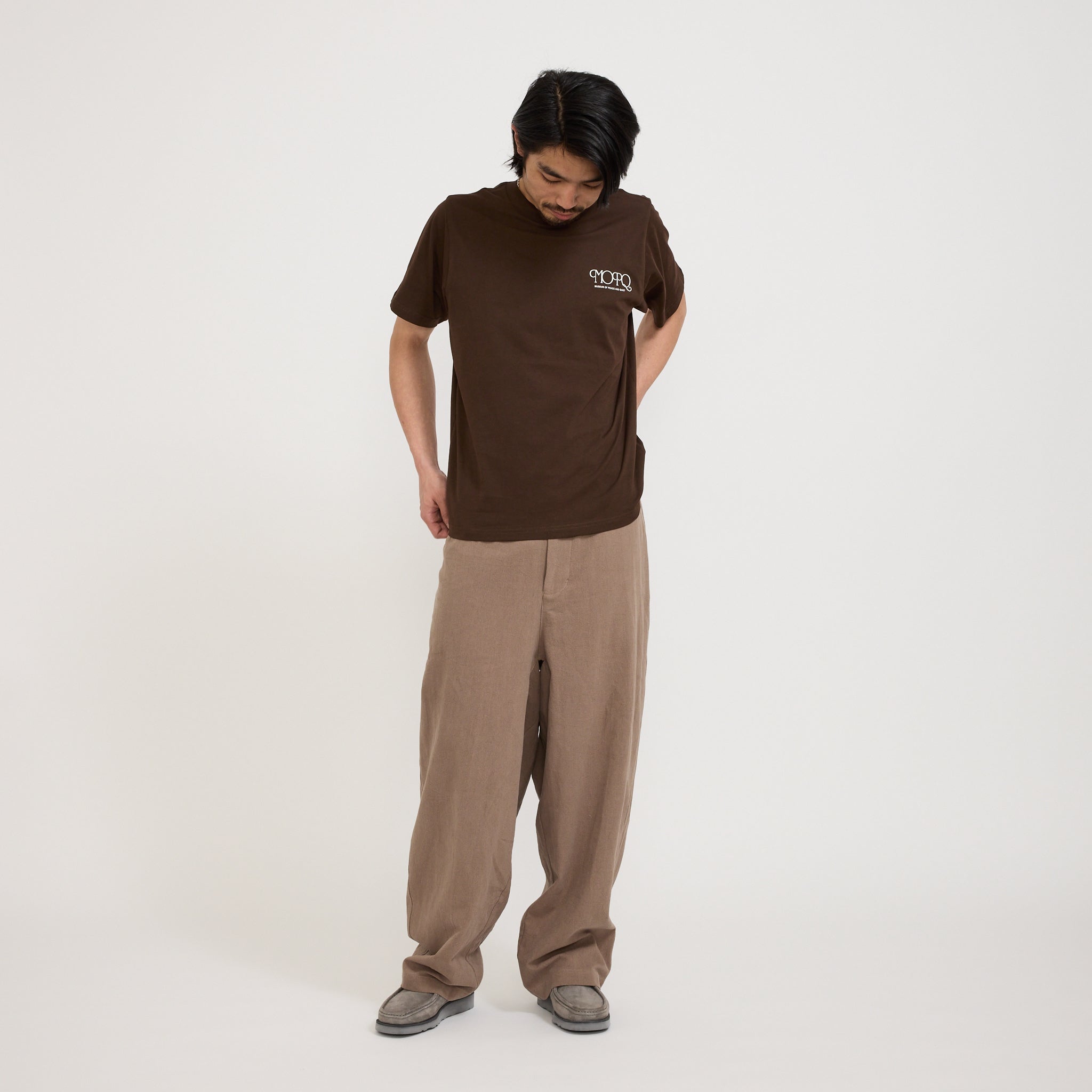 Museum of Peace & Quiet | Free Hand T-Shirt Brown | Maplestore