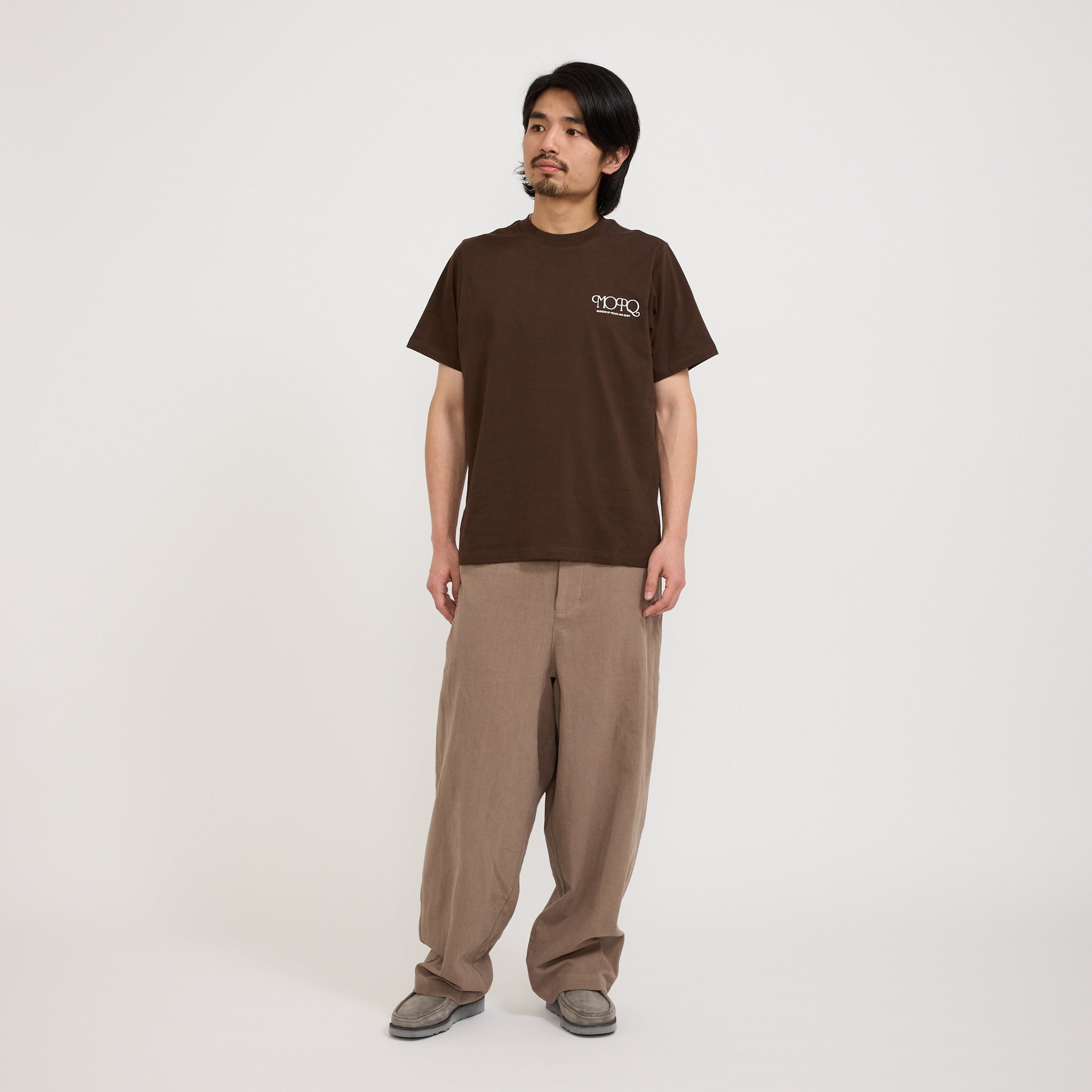 Museum of Peace & Quiet | Free Hand T-Shirt Brown | Maplestore