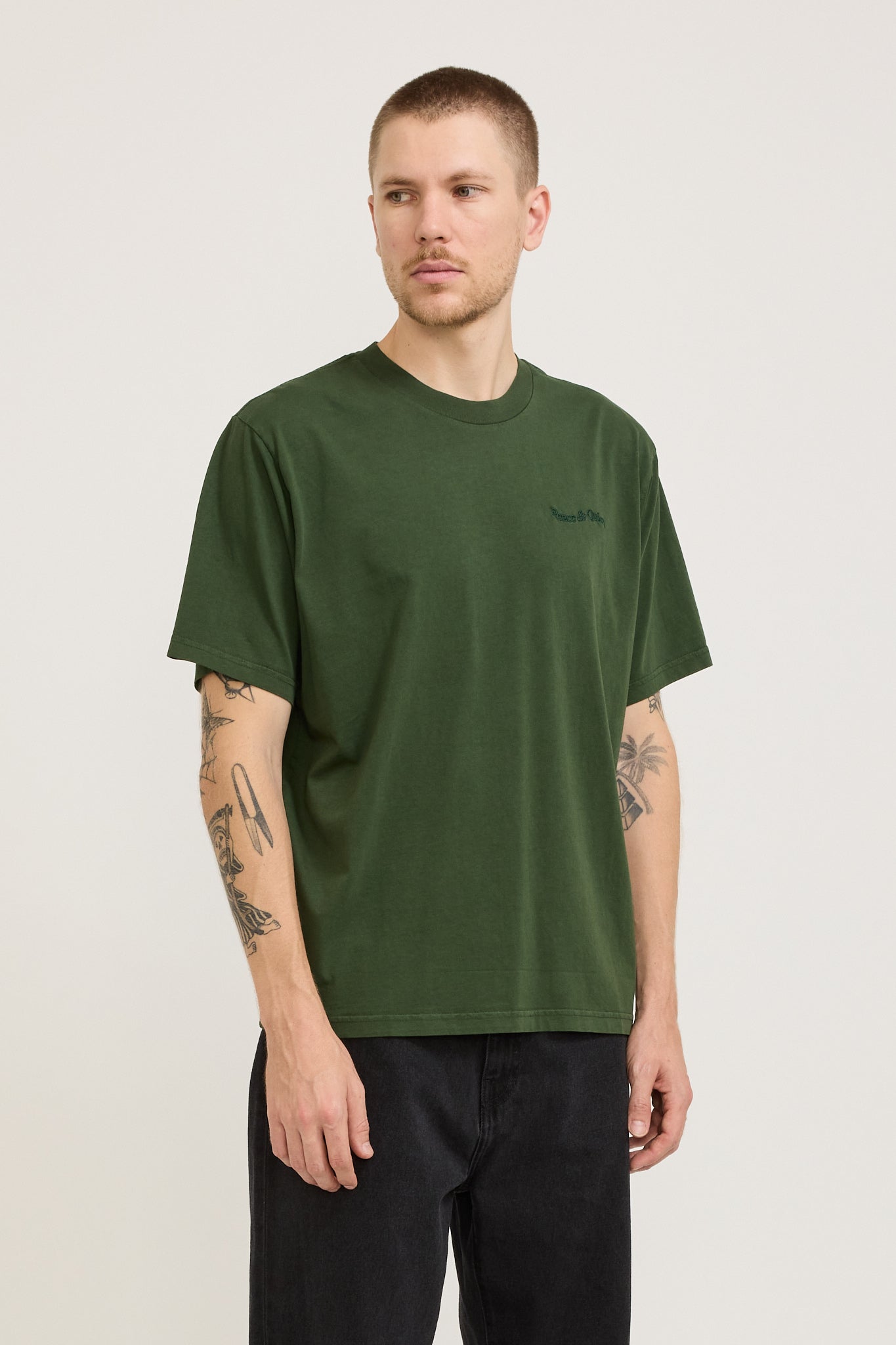 Wordmark Pigment Dyed T-Shirt Forest