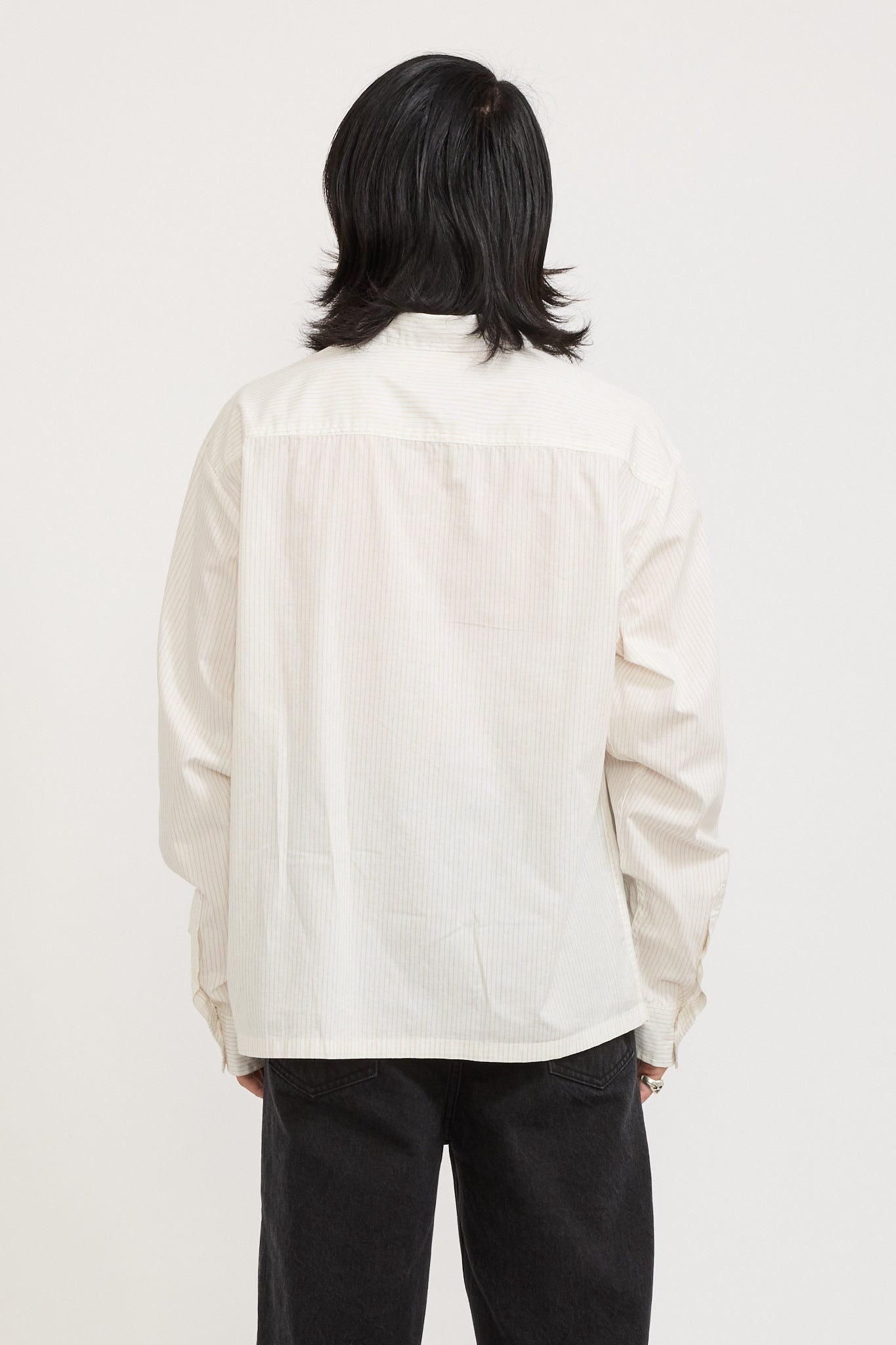 Vacation LS Button Up Bone