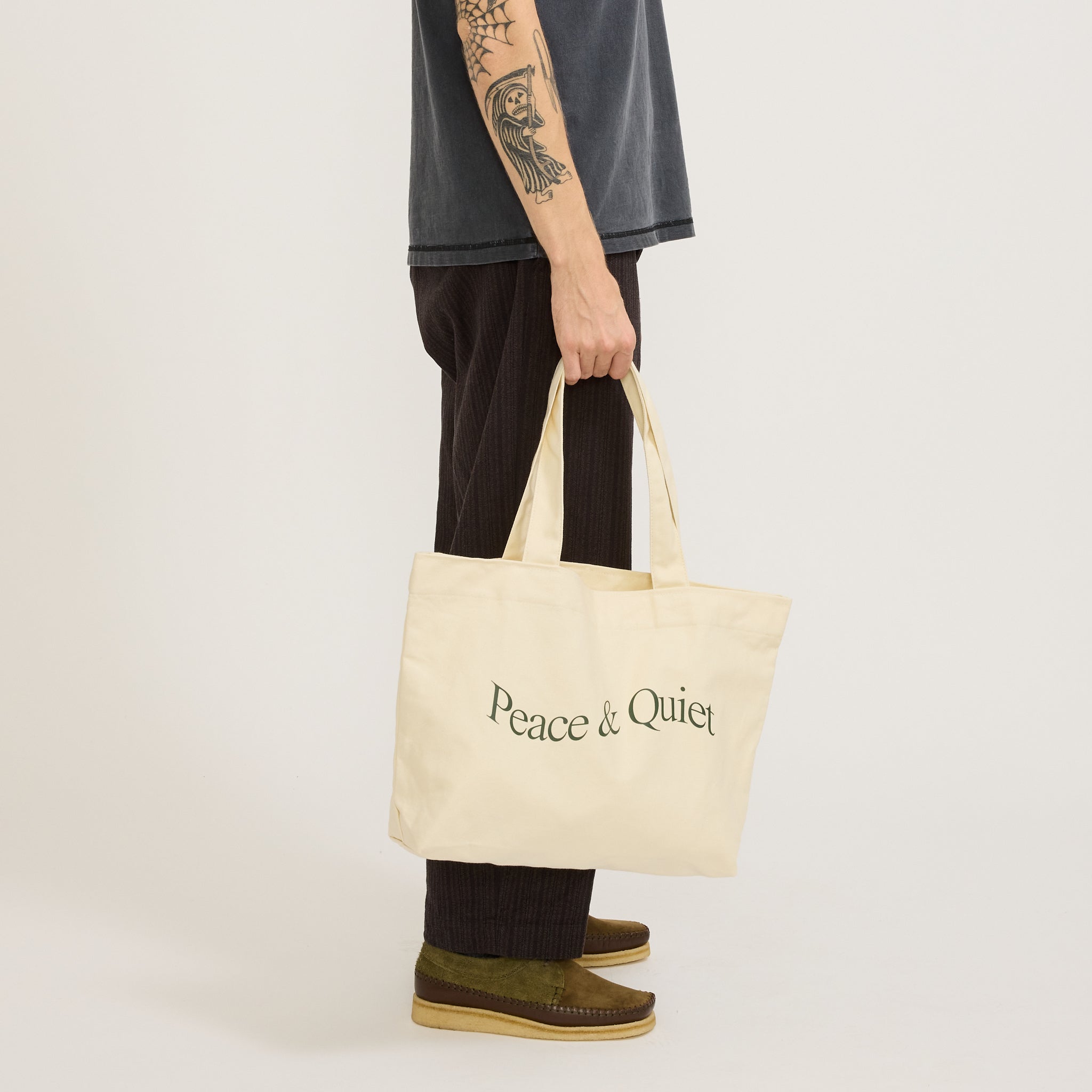 Wordmark Pigment Dyed Tote Bag Bone