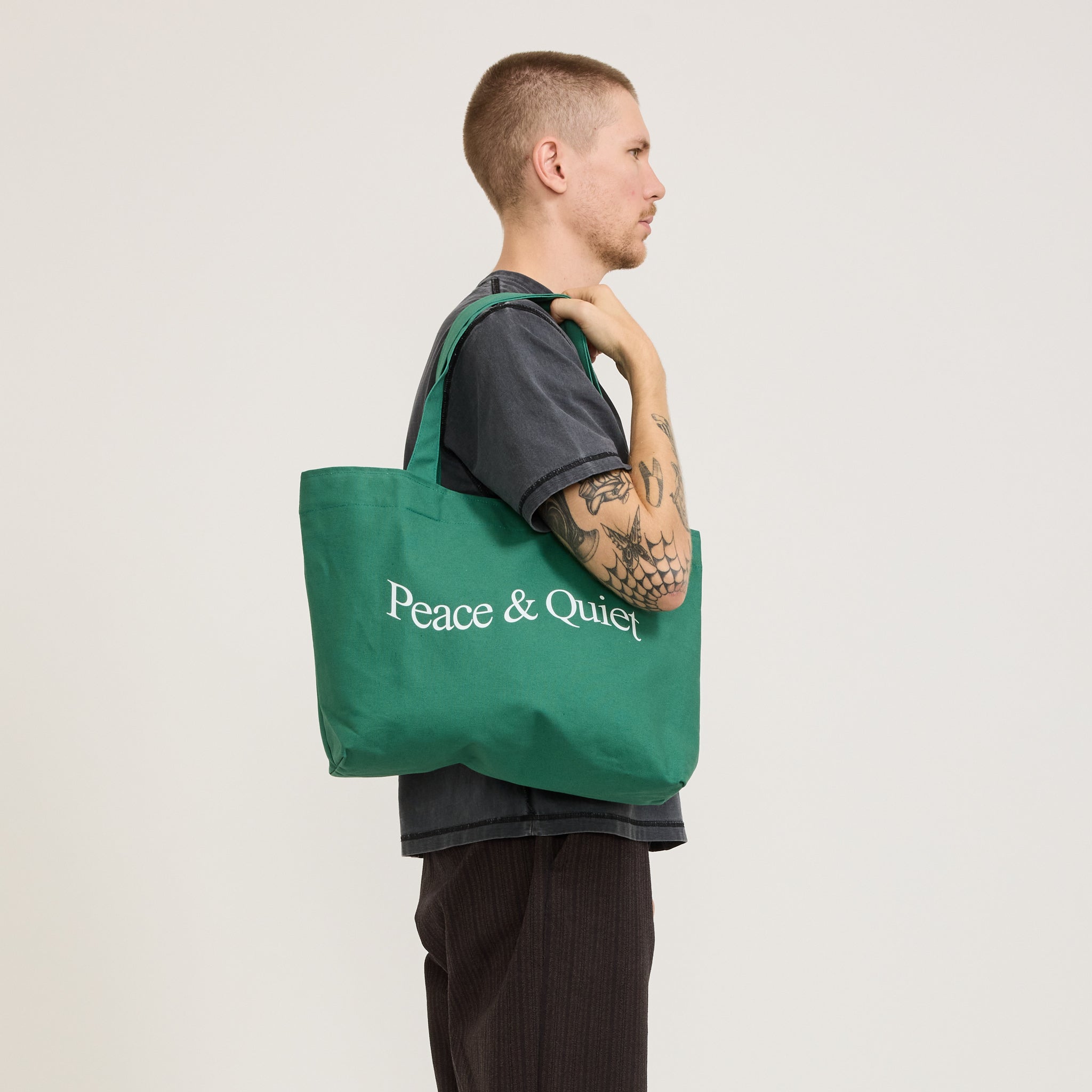 Wordmark Pigment Dyed Tote Bag Forest