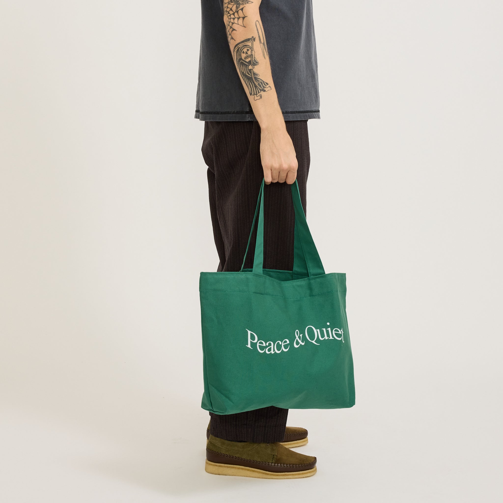 Wordmark Pigment Dyed Tote Bag Forest