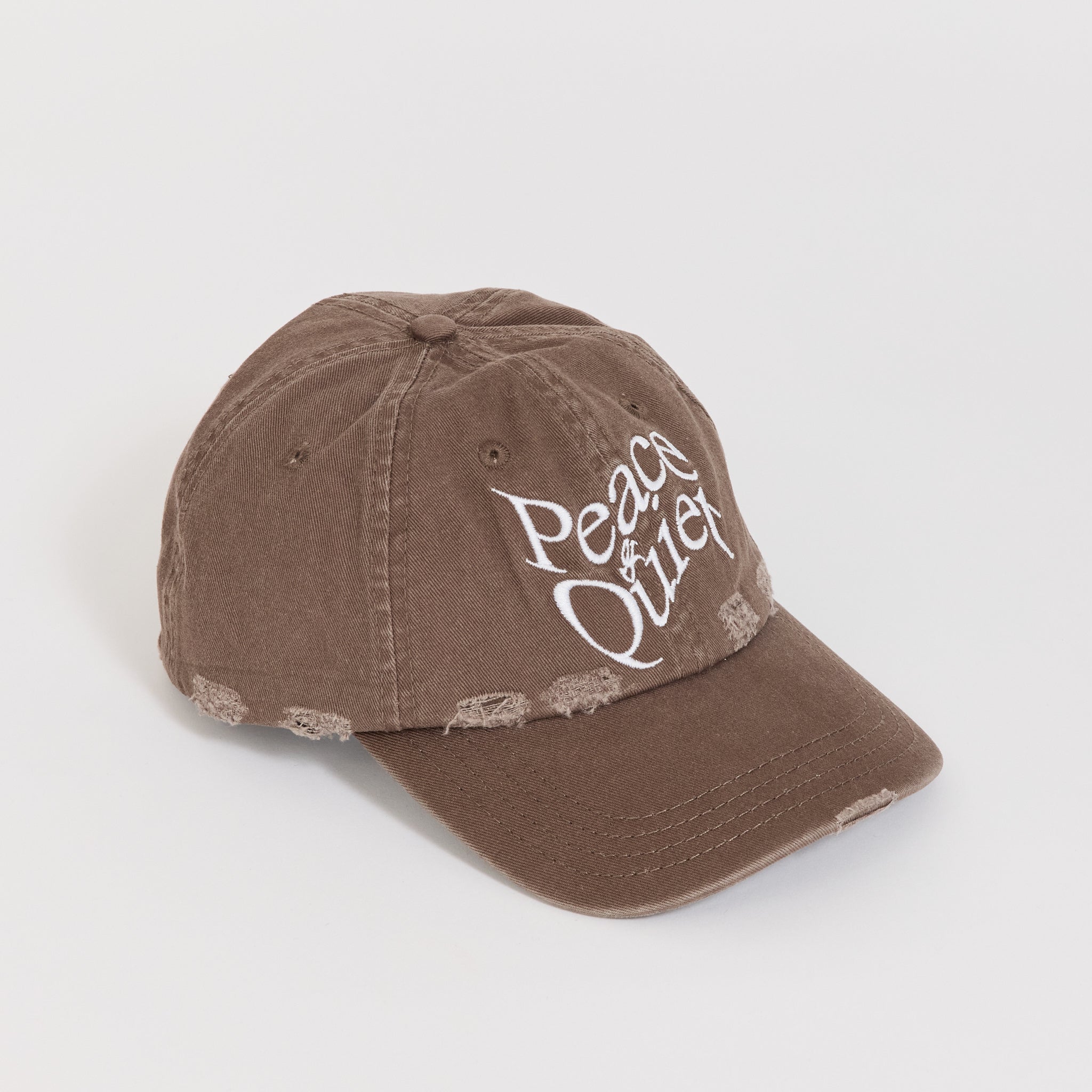 Wordmark Distressed Dad Hat Coffee