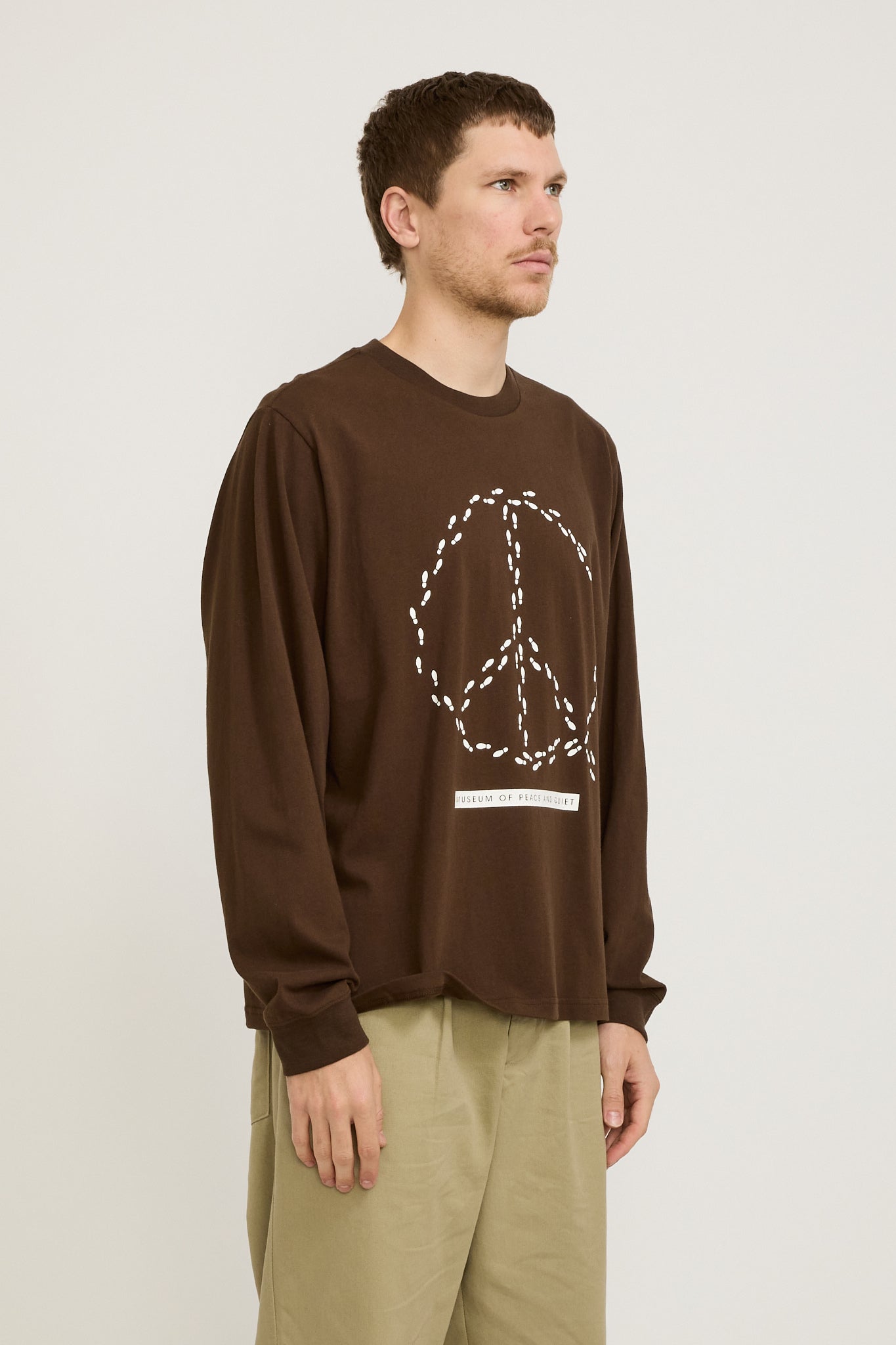 Museum of Peace & Quiet | Peaceful Path L/S T-Shirt Brown | Maplestore