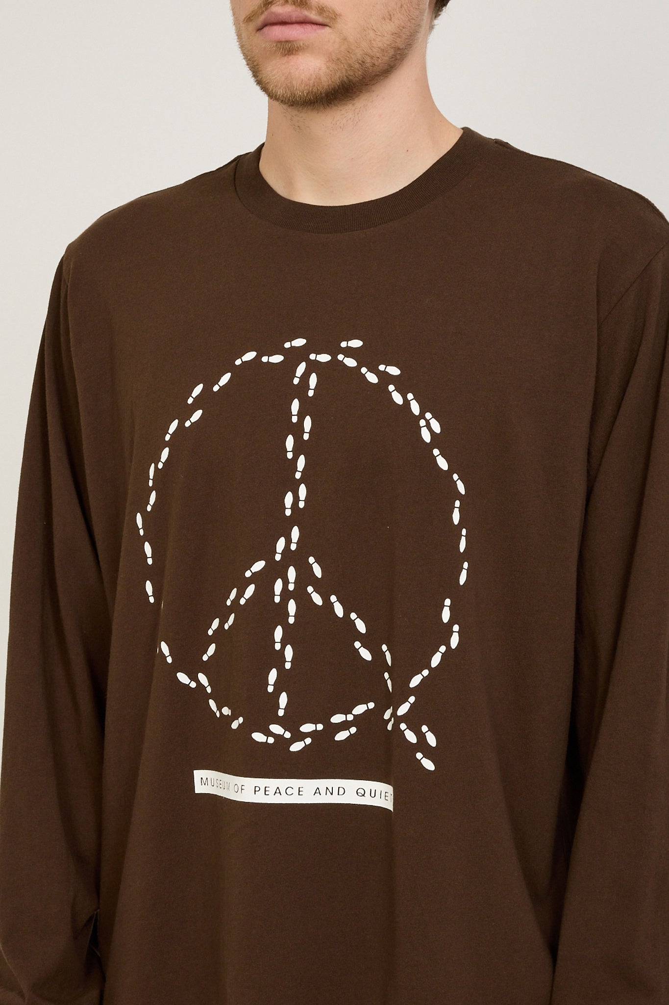 Museum of Peace & Quiet | Peaceful Path L/S T-Shirt Brown | Maplestore