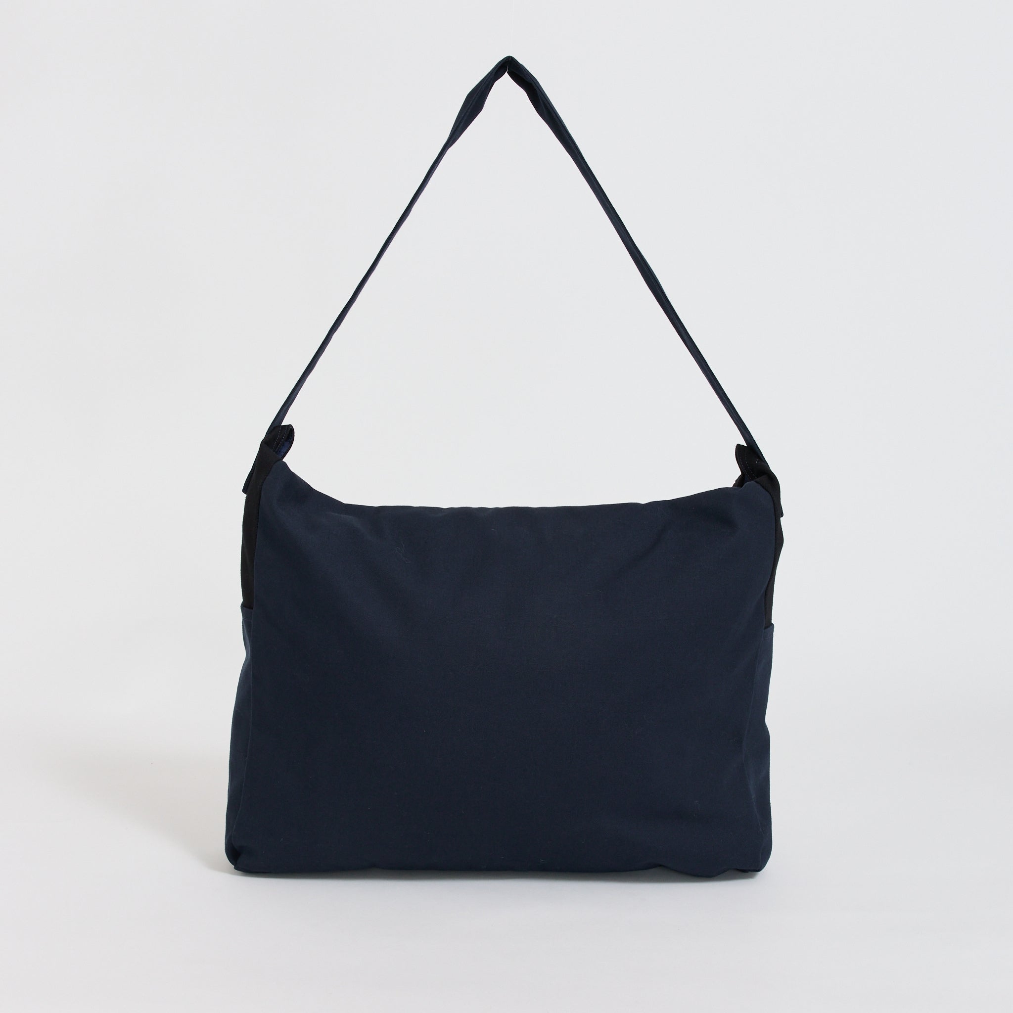 Cotton Canvas Shoulder Bag Navy