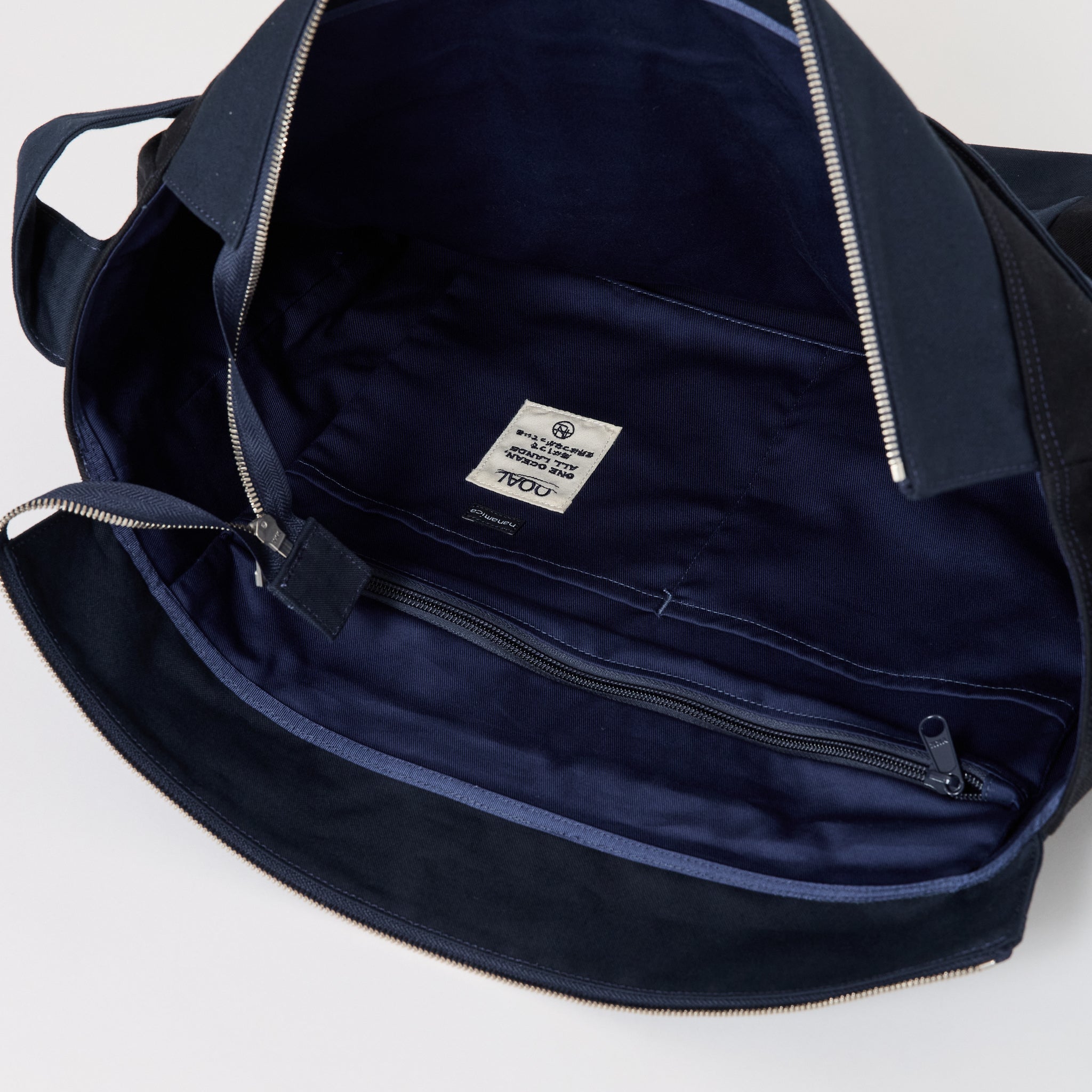 Cotton Canvas Shoulder Bag Navy