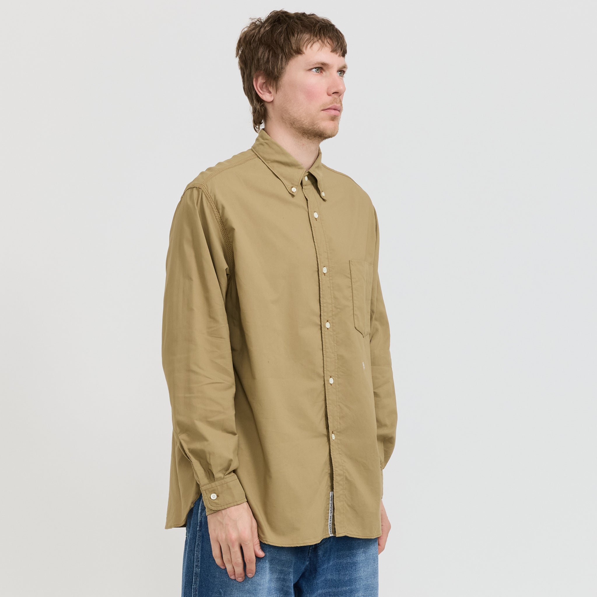 Button Down Wind Shirt Beige