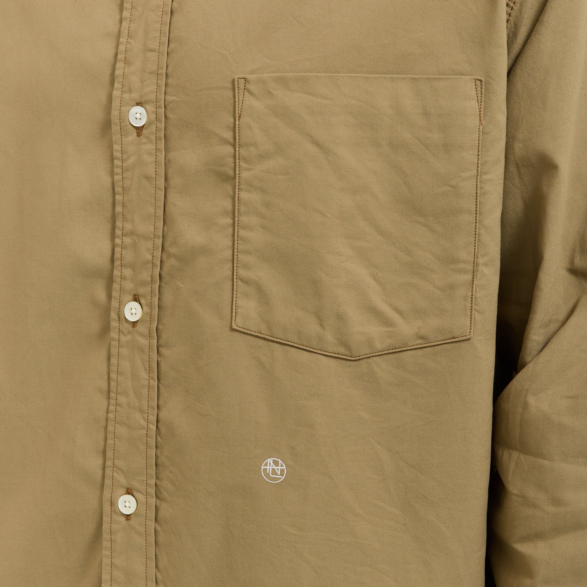 Button Down Wind Shirt Beige