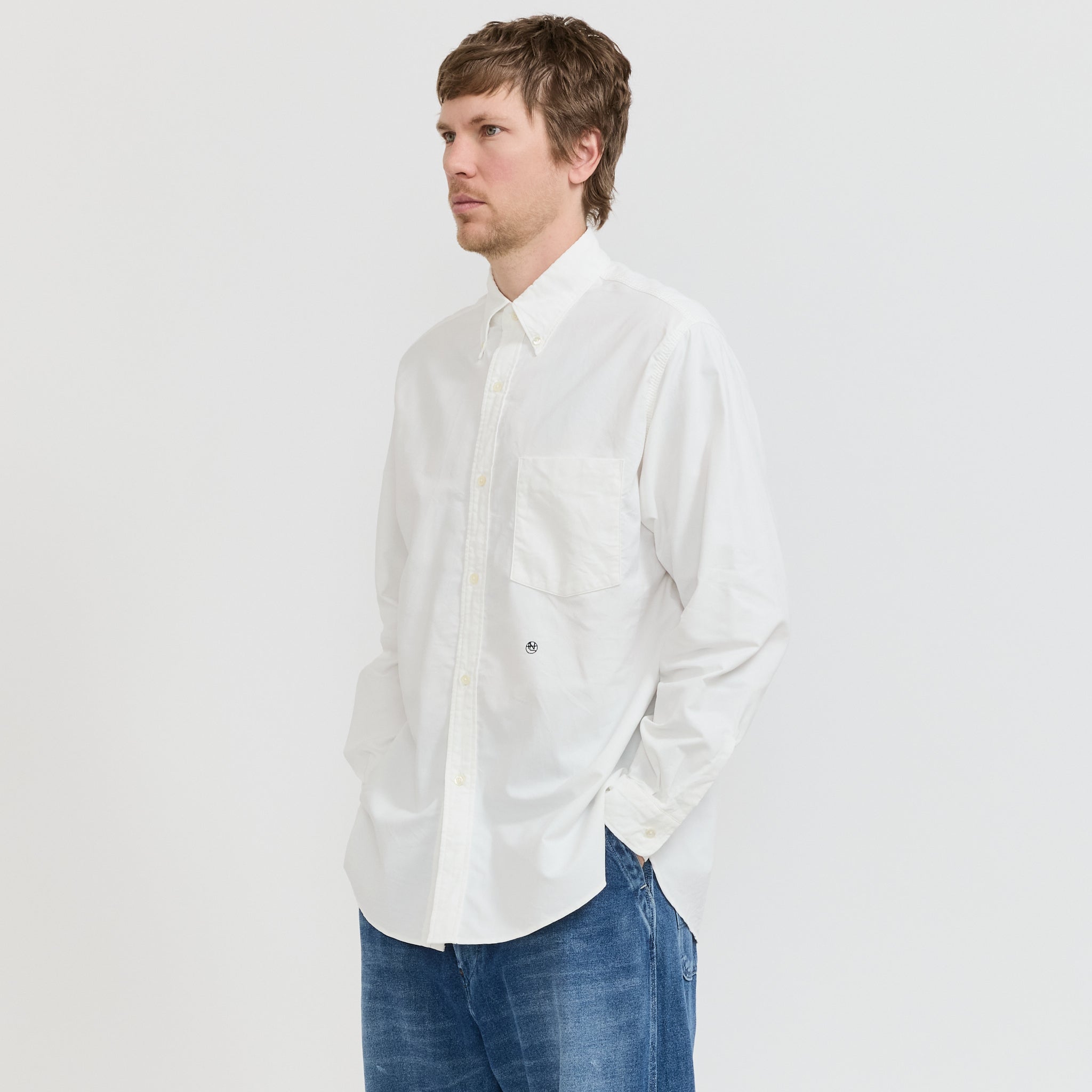 Button Down Wind Shirt White