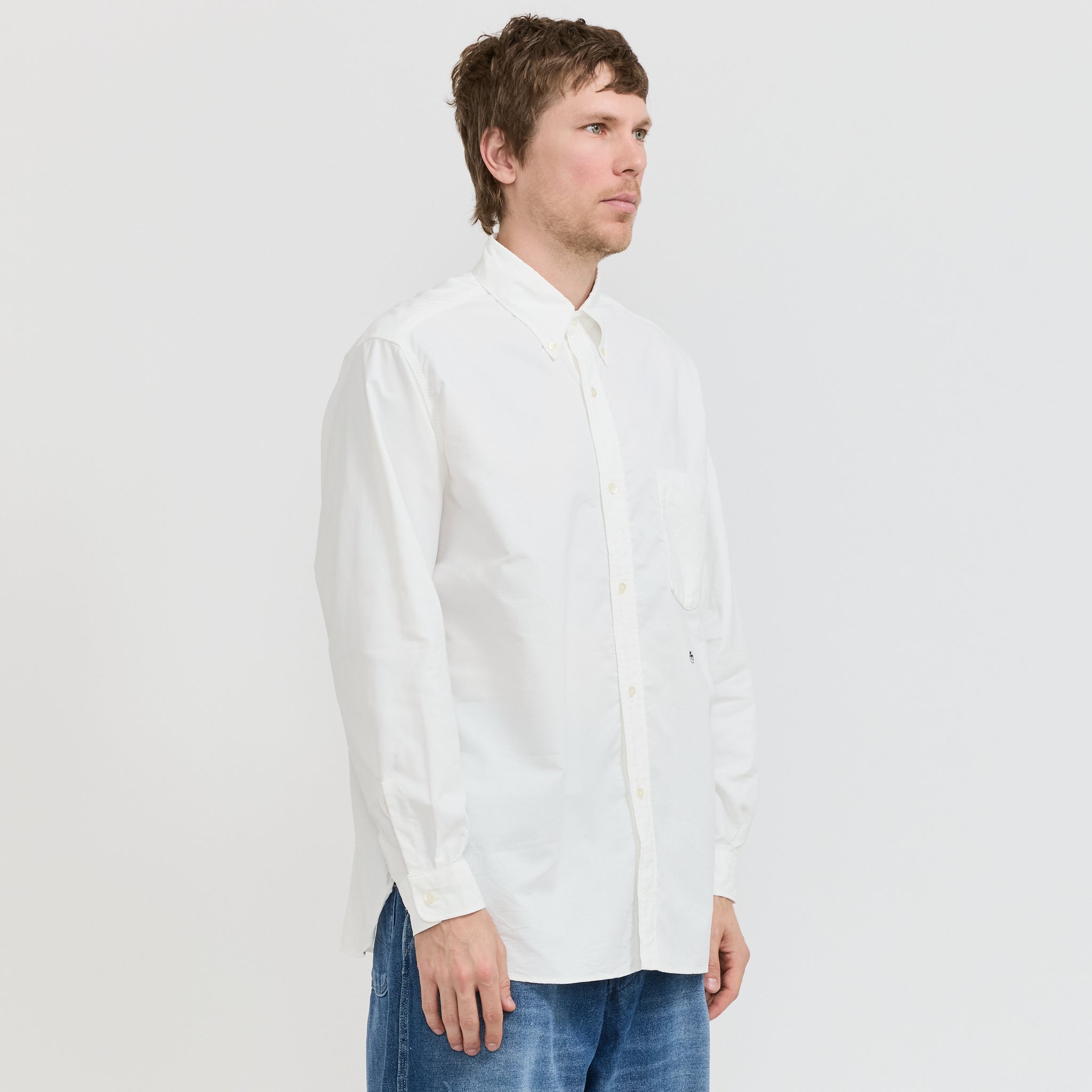 Button Down Wind Shirt White