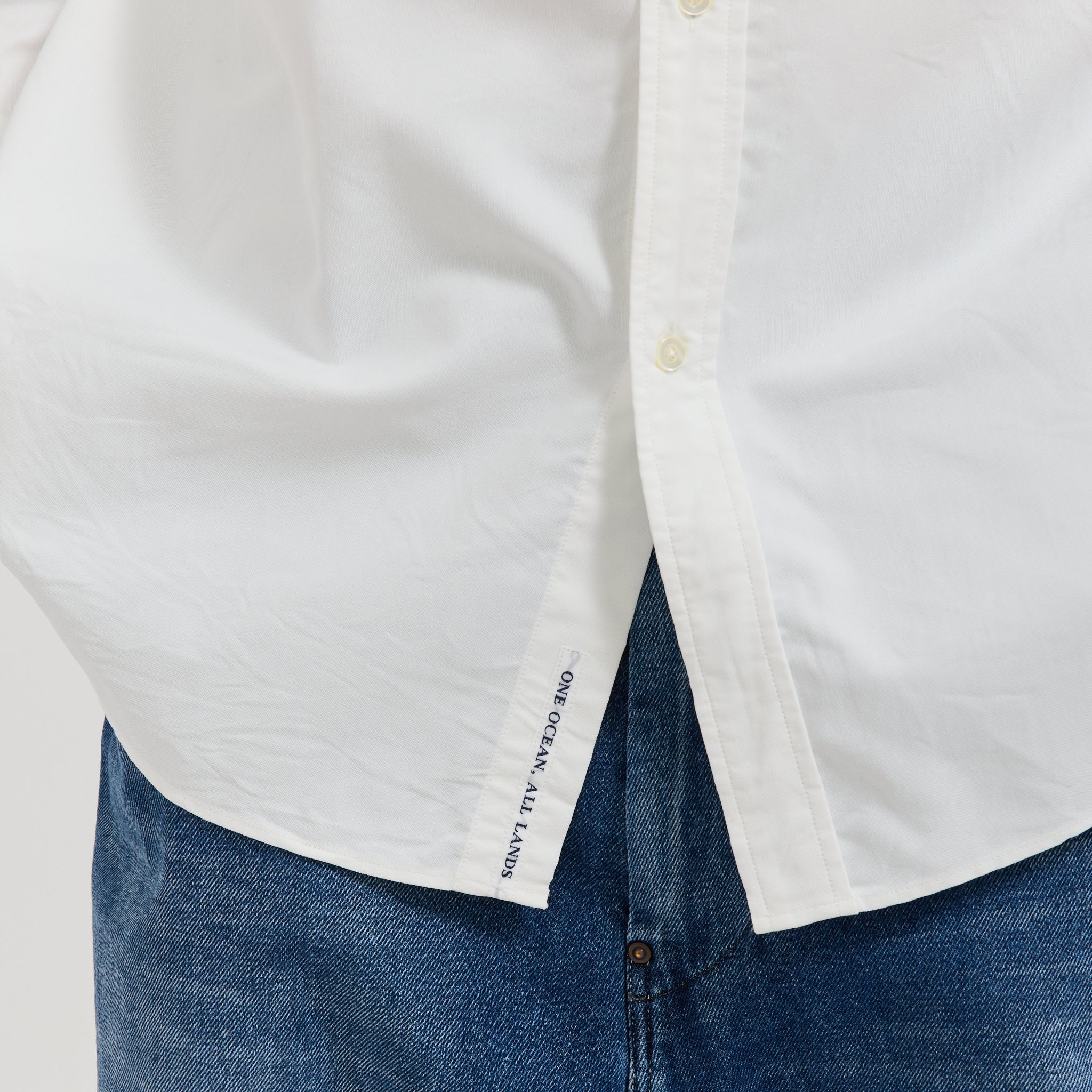 Button Down Wind Shirt White