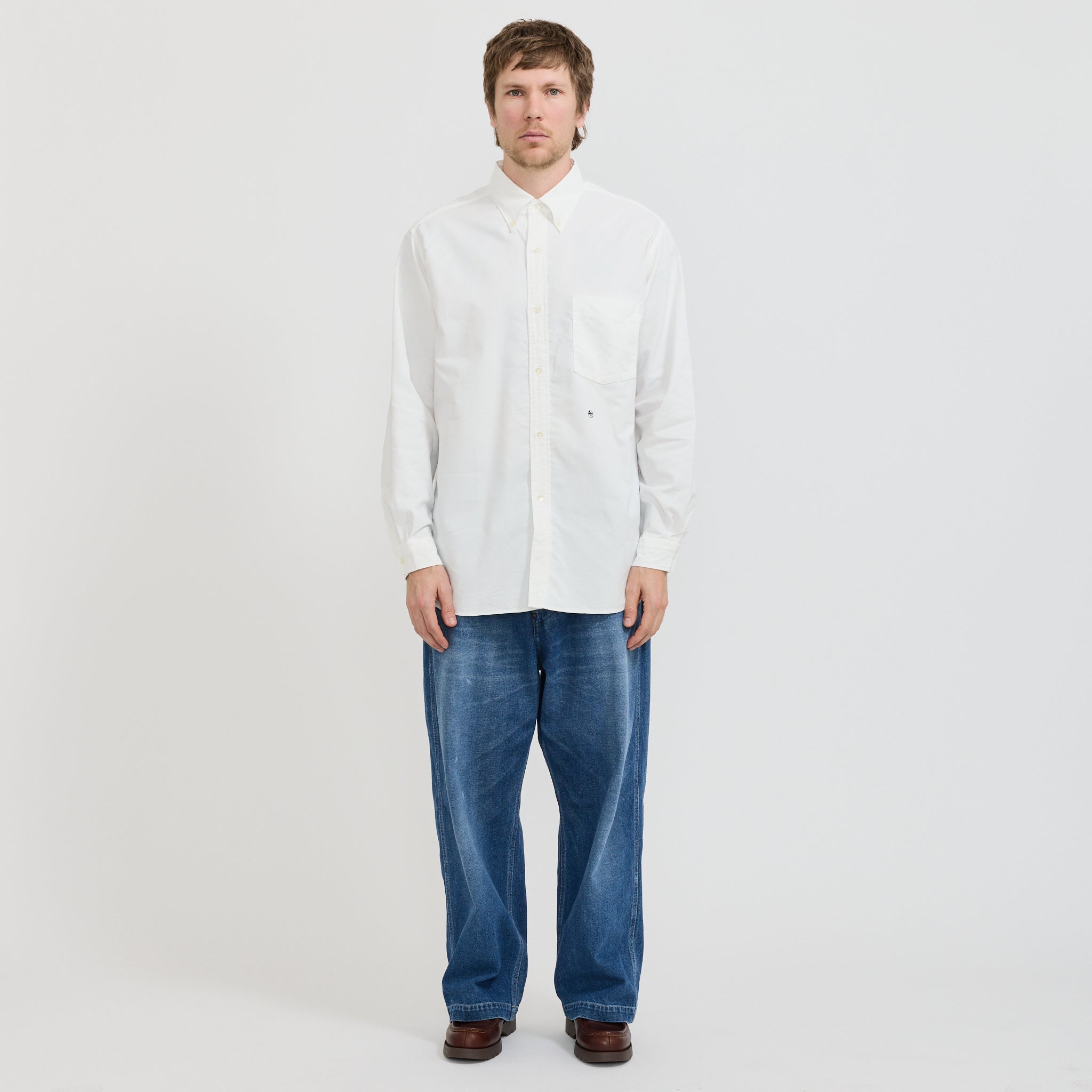 Button Down Wind Shirt White
