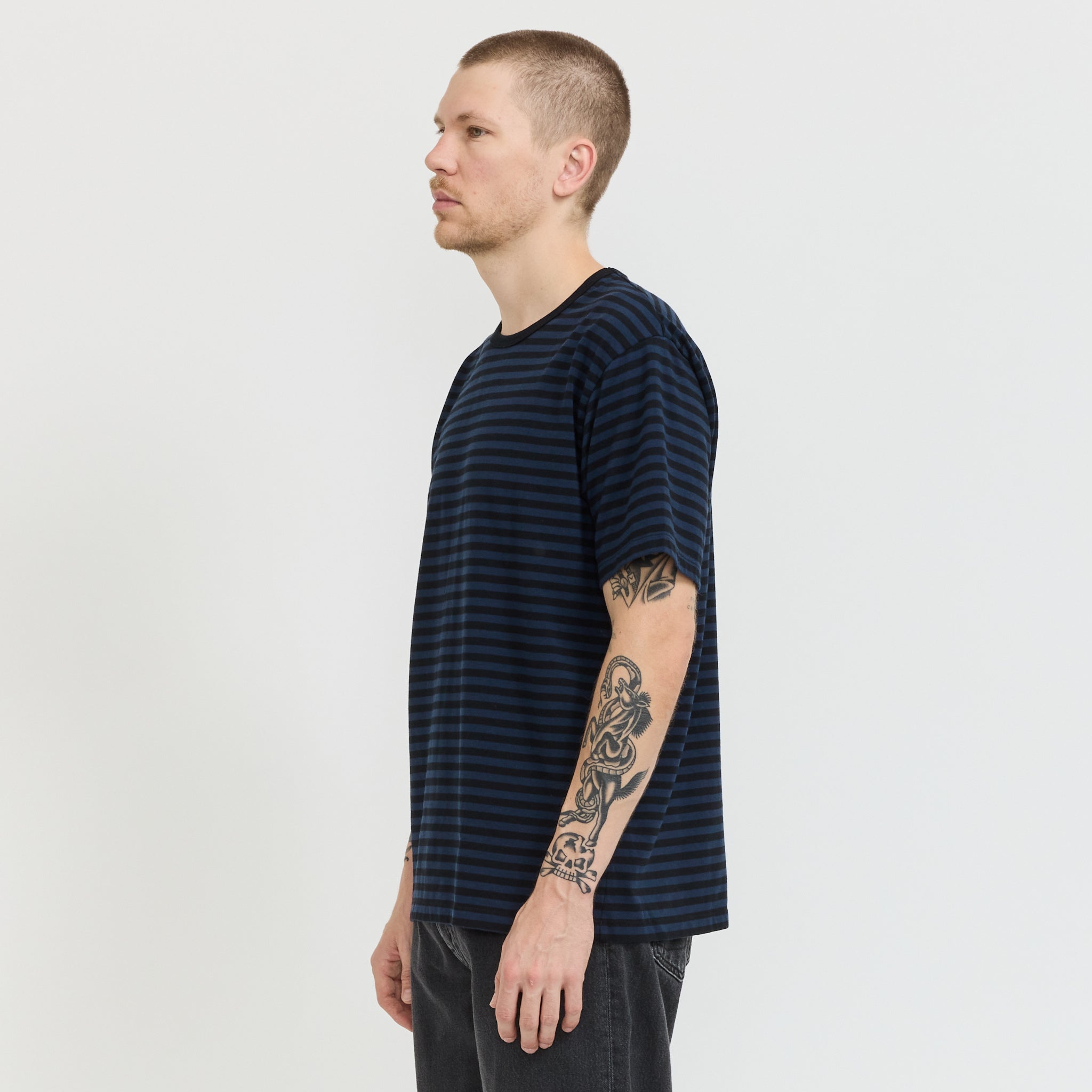 Coolmax Stripe Jersey Tee Black/Navy