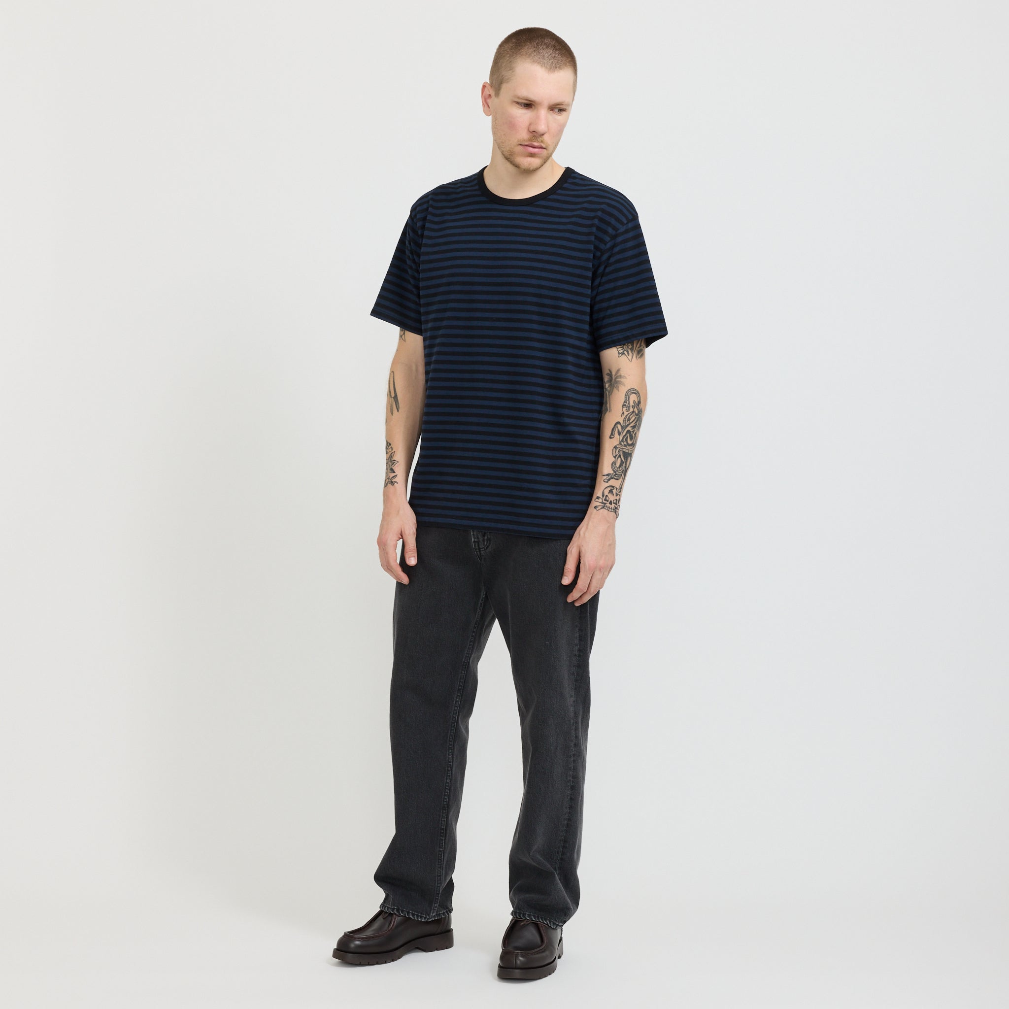 Coolmax Stripe Jersey Tee Black/Navy
